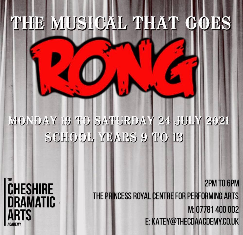 Poster for The Cheshire Dramatic Arts Academy Summer School - The Musical That Goes Rong