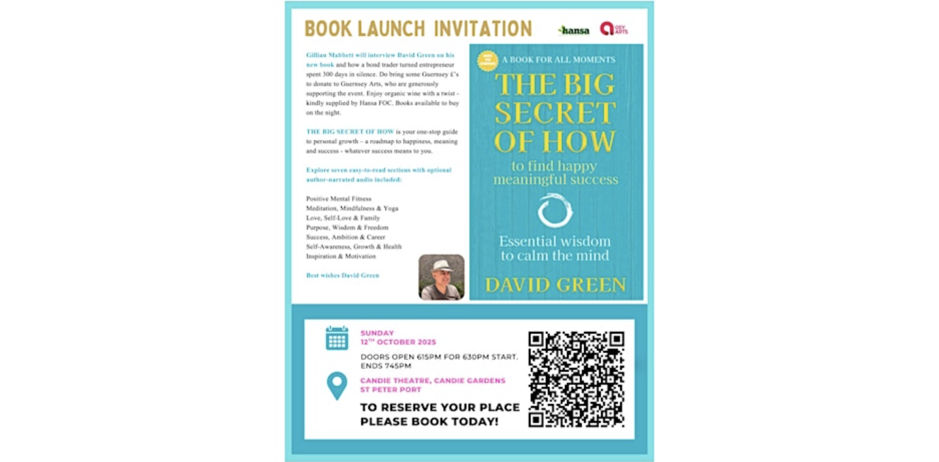 David Green Book Launch: The Big Secret of How