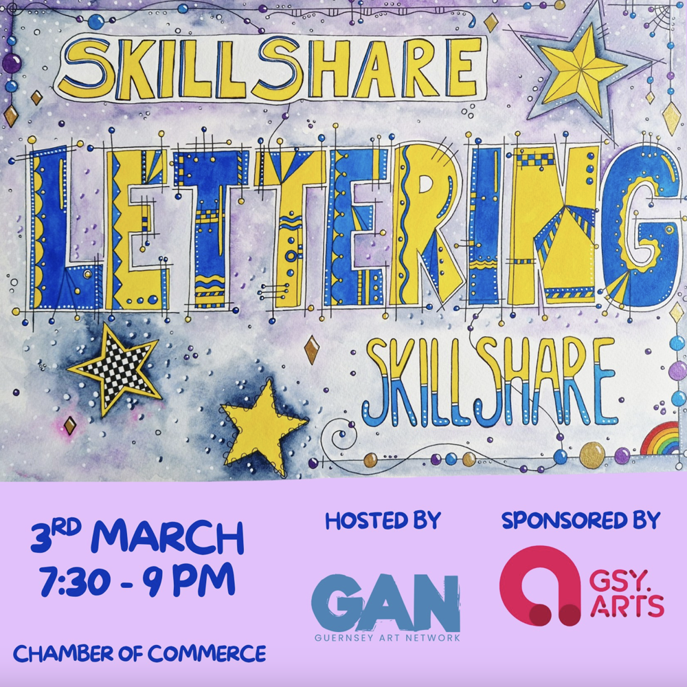 Poster for March Skillshare - Lettering