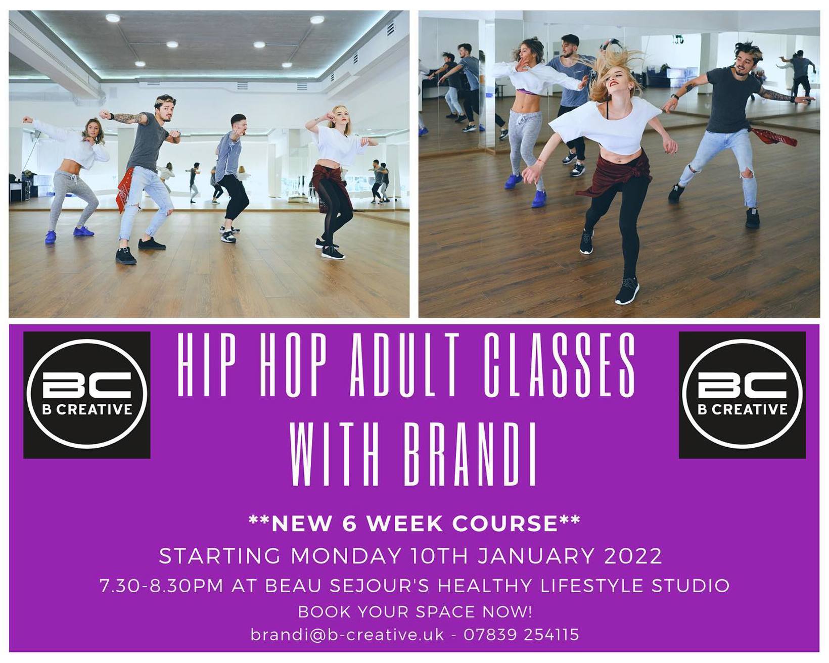 B Creative Adult Hip Hop 6 Week Course