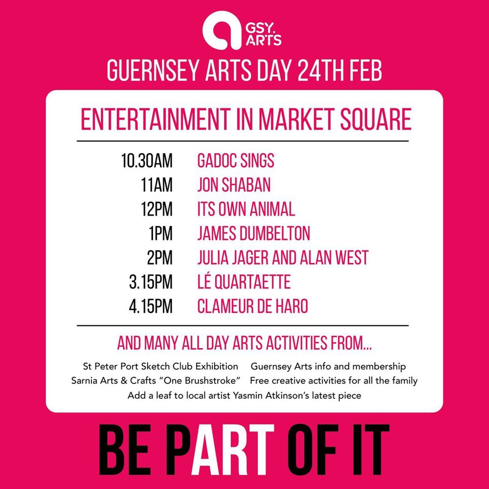 Poster for Guernsey Arts Day 2024