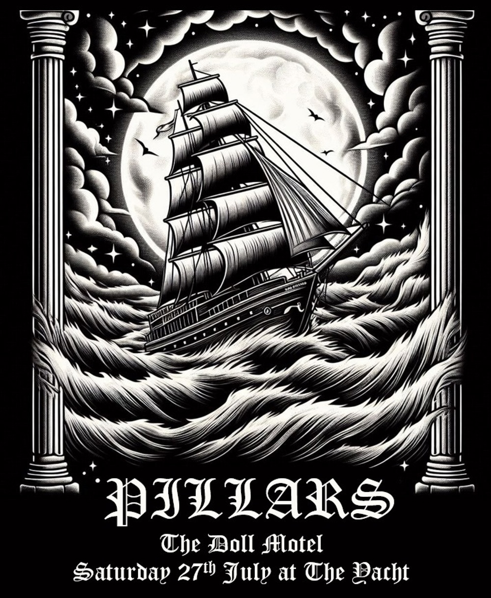 Poster for Pillars and The Doll Motel at The Yacht