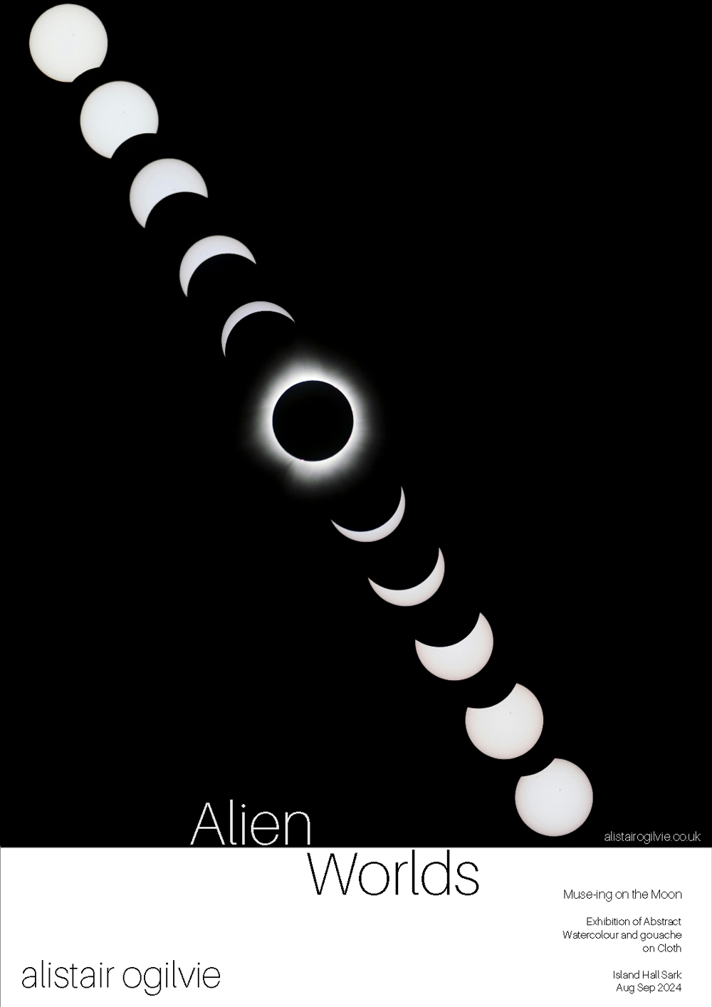 Poster for Alien Worlds: An Exhibition by Alistair Ogilvie