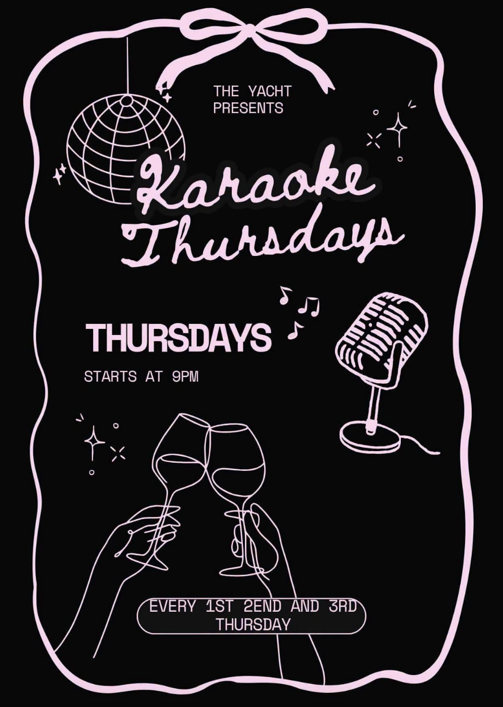 Poster for The Yacht presents: Karaoke Thursdays