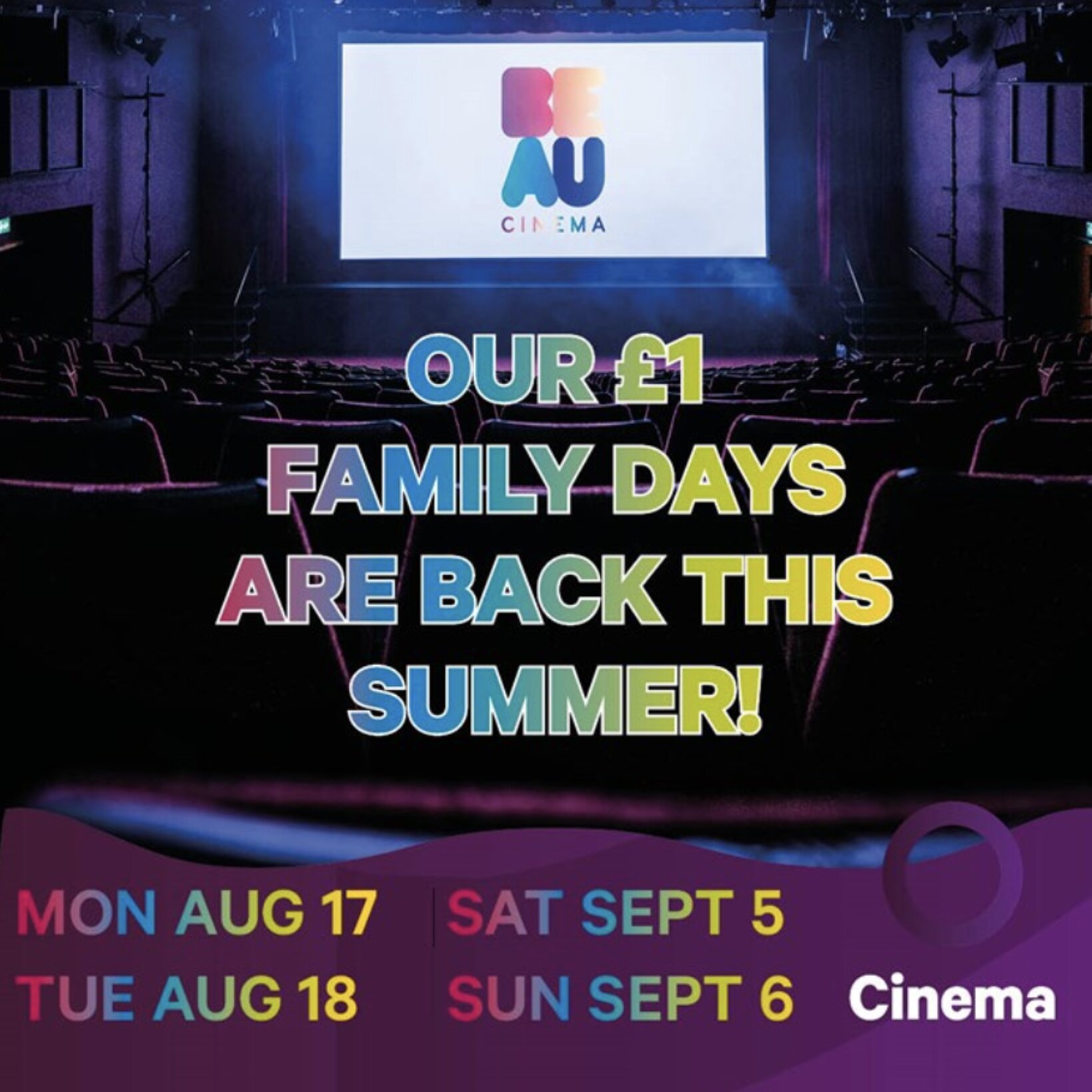 Family Days: £1 Cinema Screenings at Beau Cinema