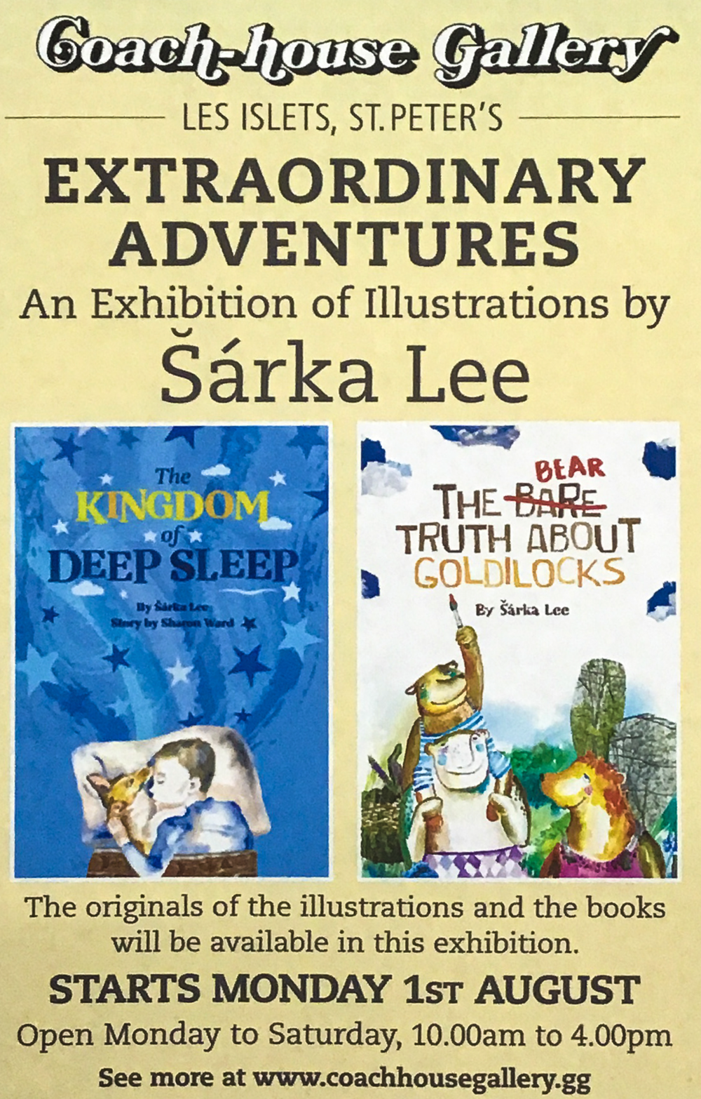 Poster for Extraordinary Adventures: An Exhibition of Illustrations by Šárka Lee