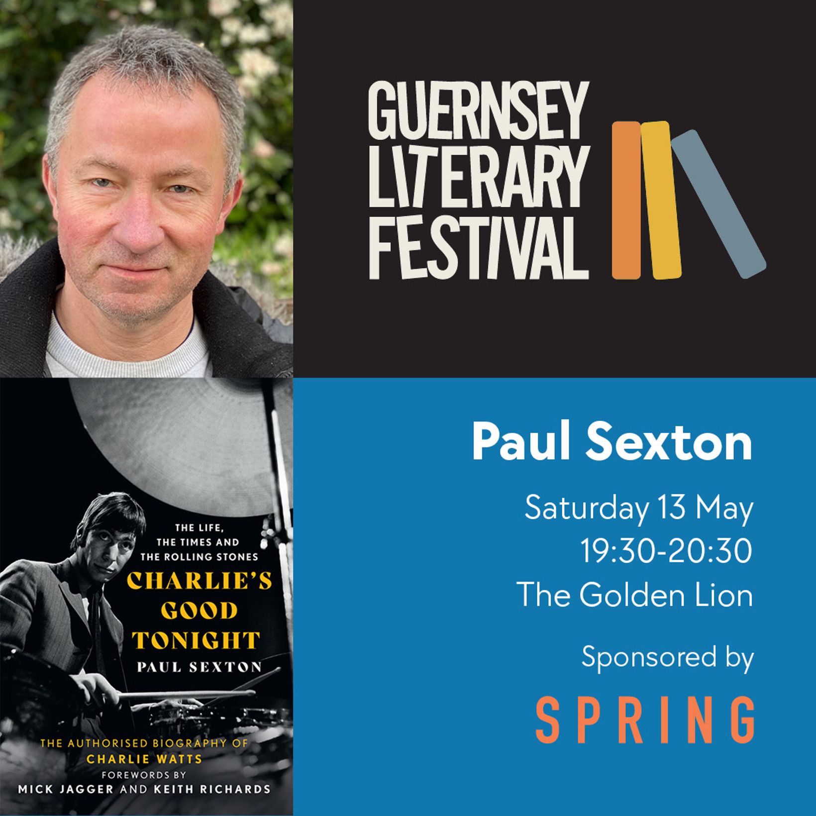 Charlie's Good Tonight - The Life, the Times & the Rolling Stones - Guernsey Literary Festival