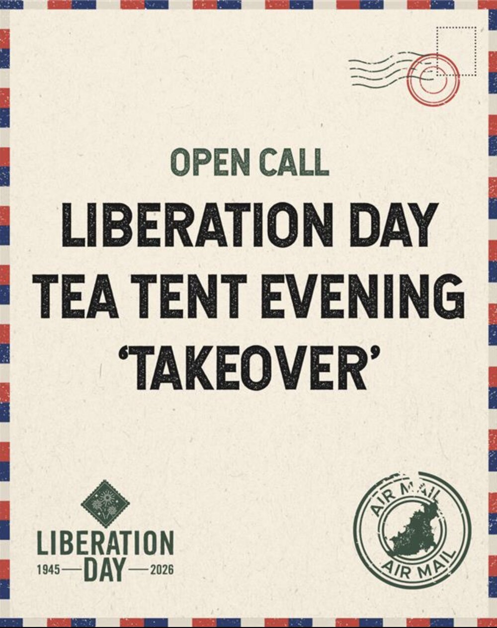 Poster for OPEN CALL: Liberation Day Tea Tent Takeover