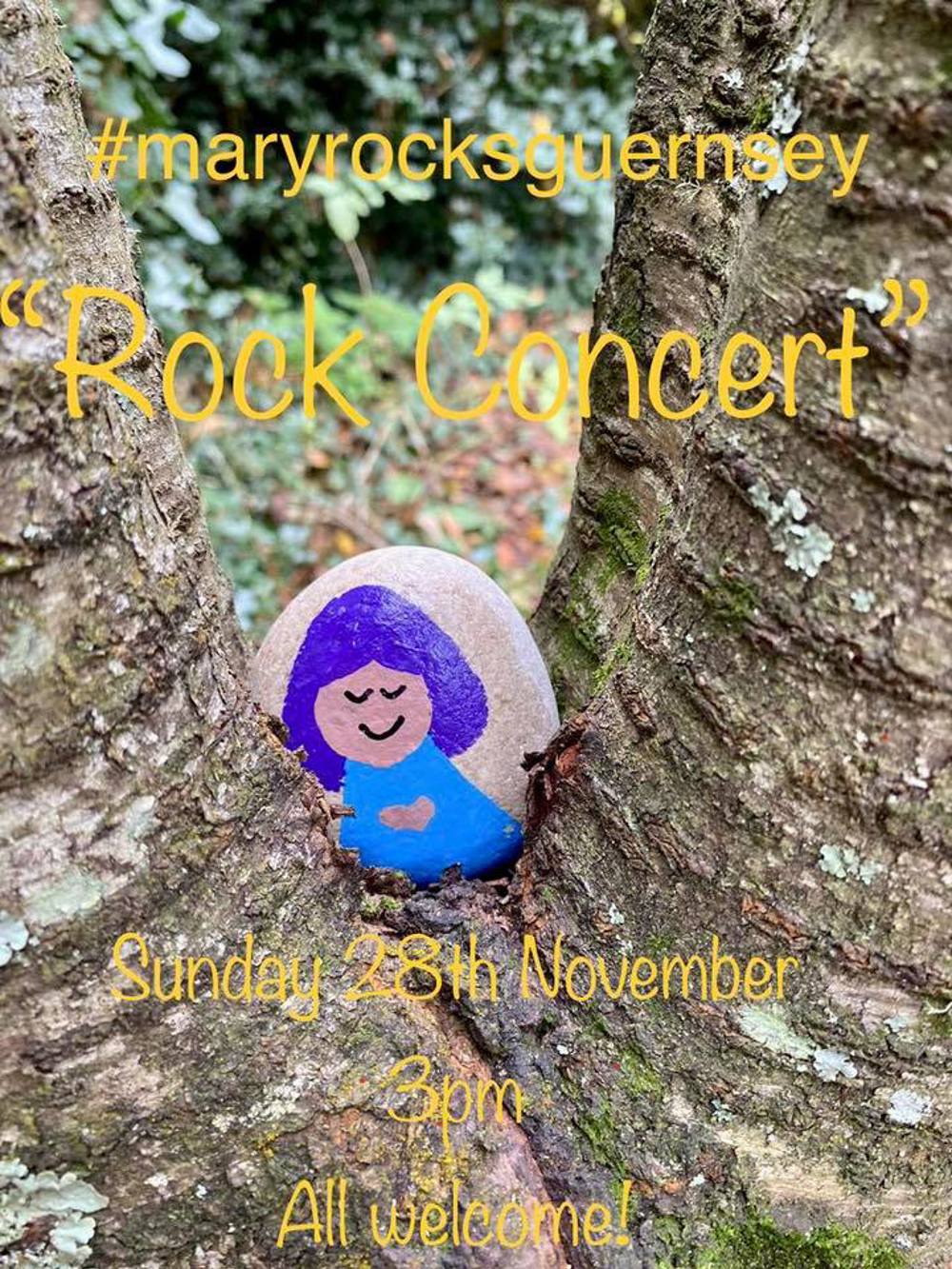 Poster for St Saviour's Church presents Mary Rock "Rock" Concert