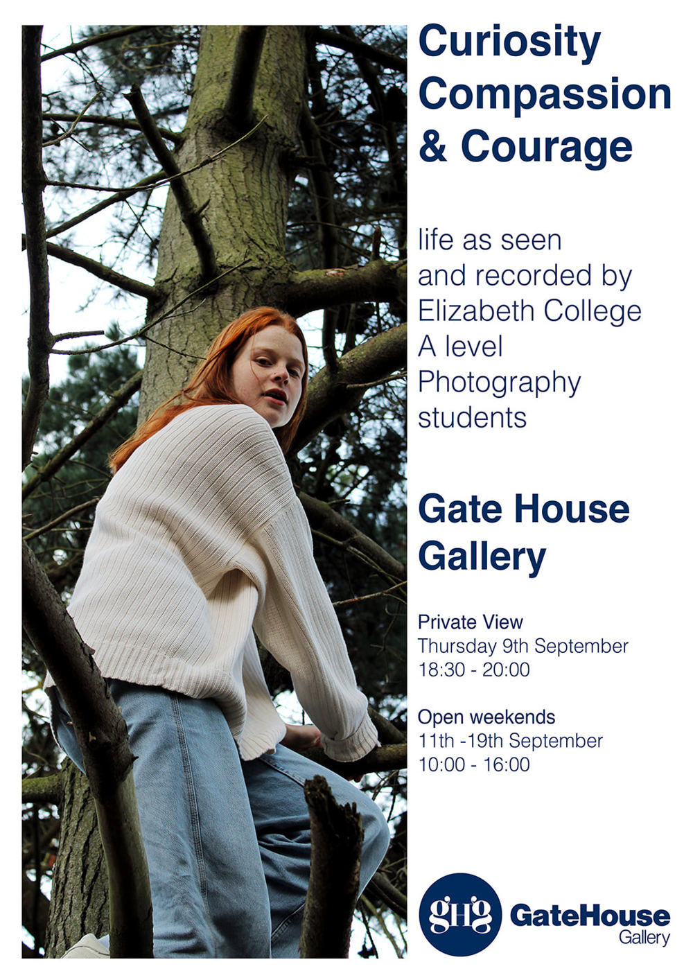Poster for Curiosity, Compassion & Courage: Student Exhibition
