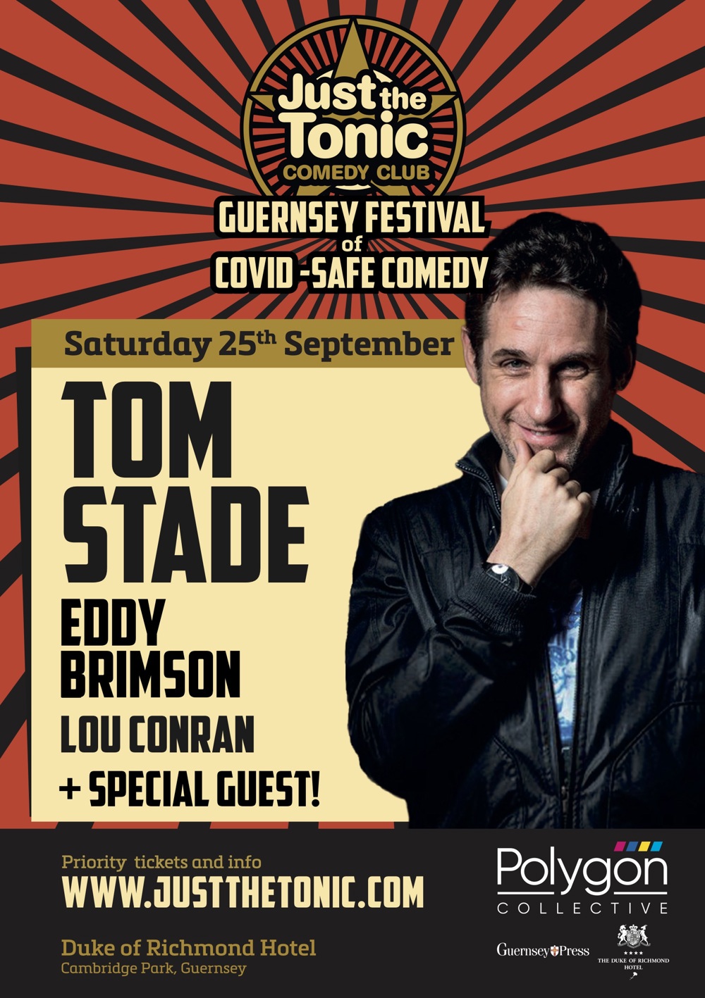 Poster for Just The Tonic Comedy Club: featuring Tom Stade and special guests
