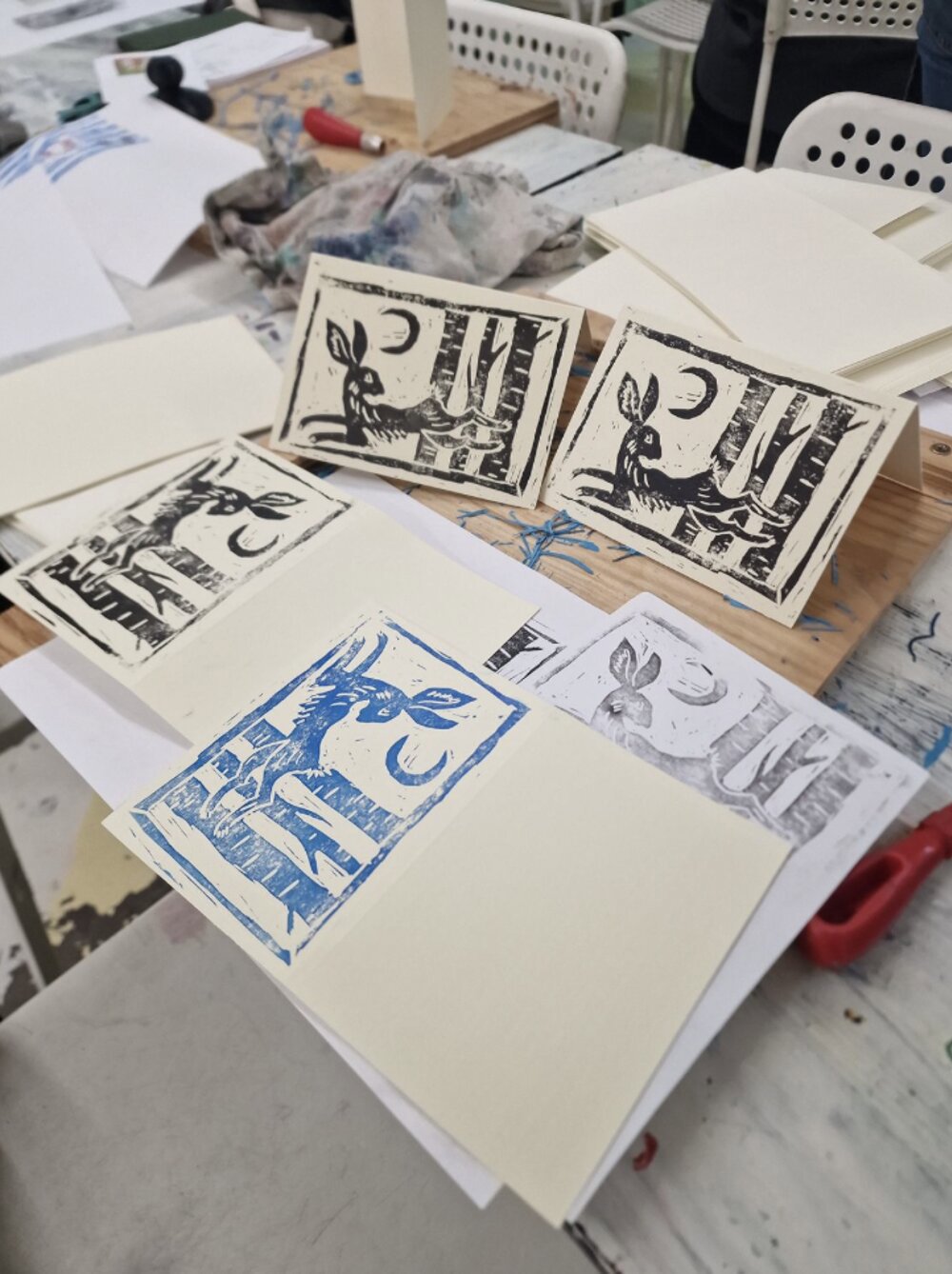 Poster for 3 Week Lino Cutting & Printmaking Workshop