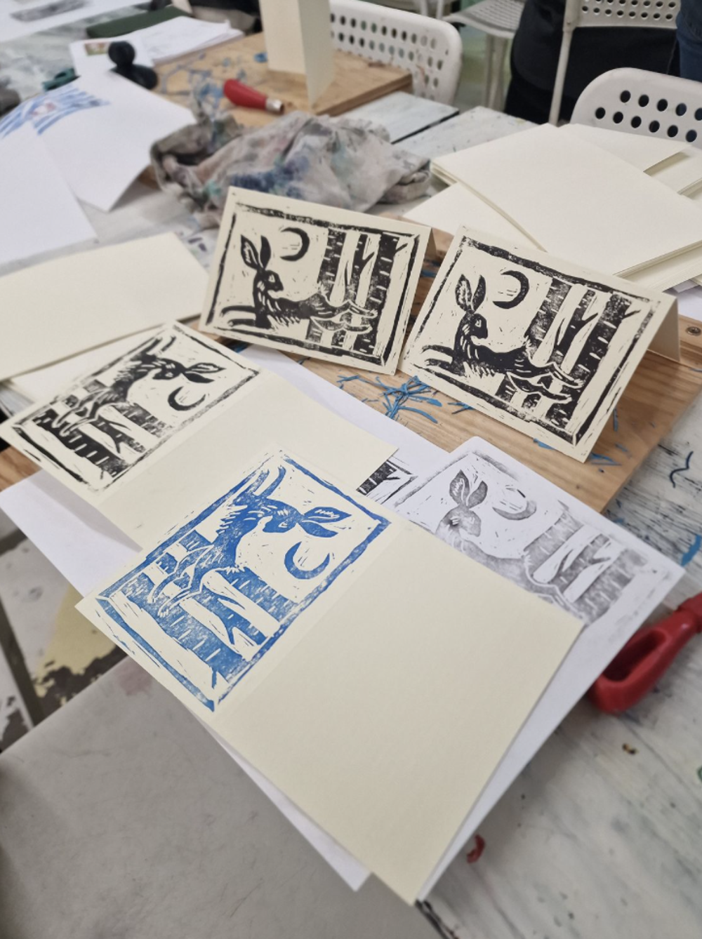 Poster for 3 Week Lino Cutting & Printmaking Workshop