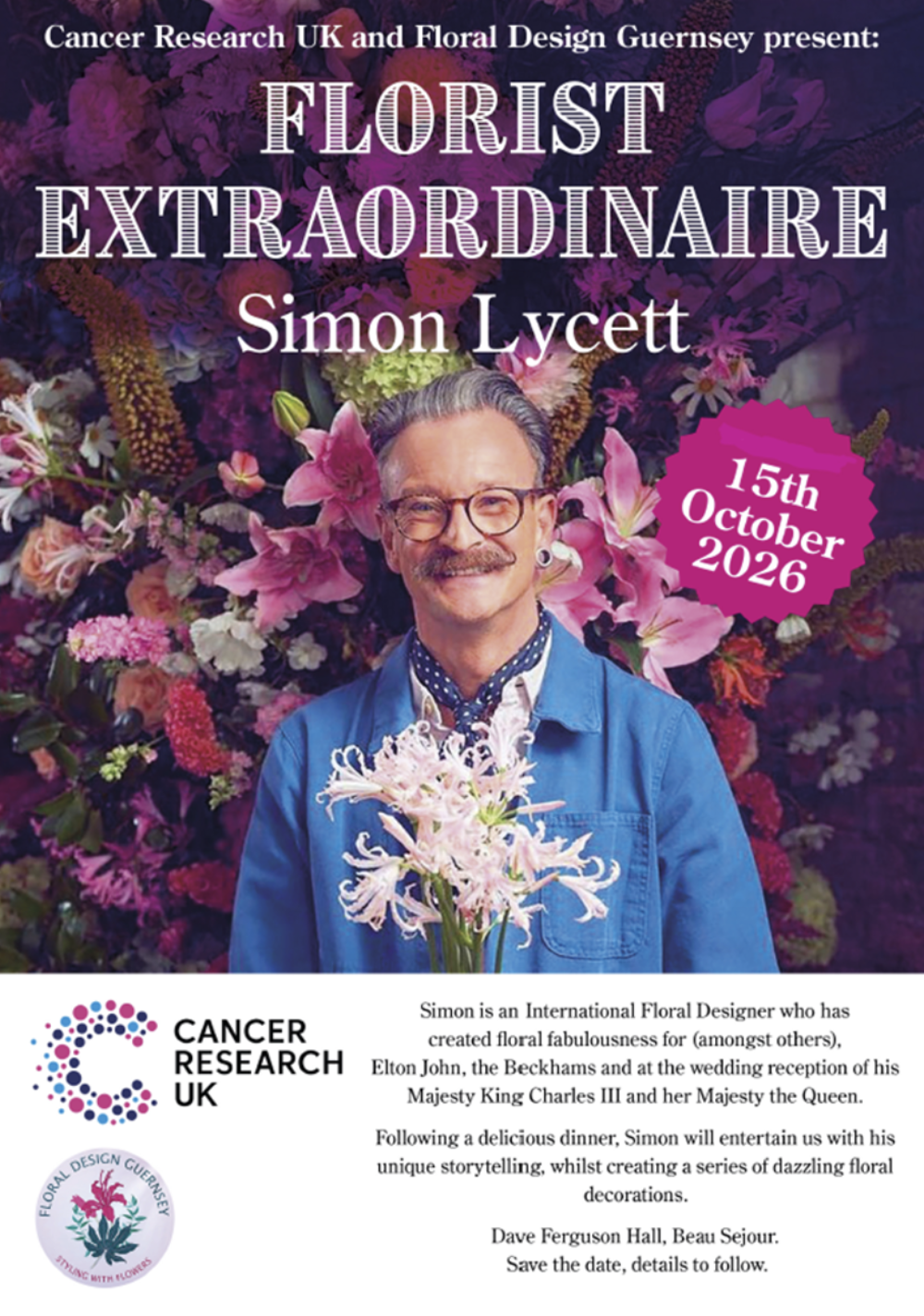 Poster for Florist Extraordinaire Simon Lycett