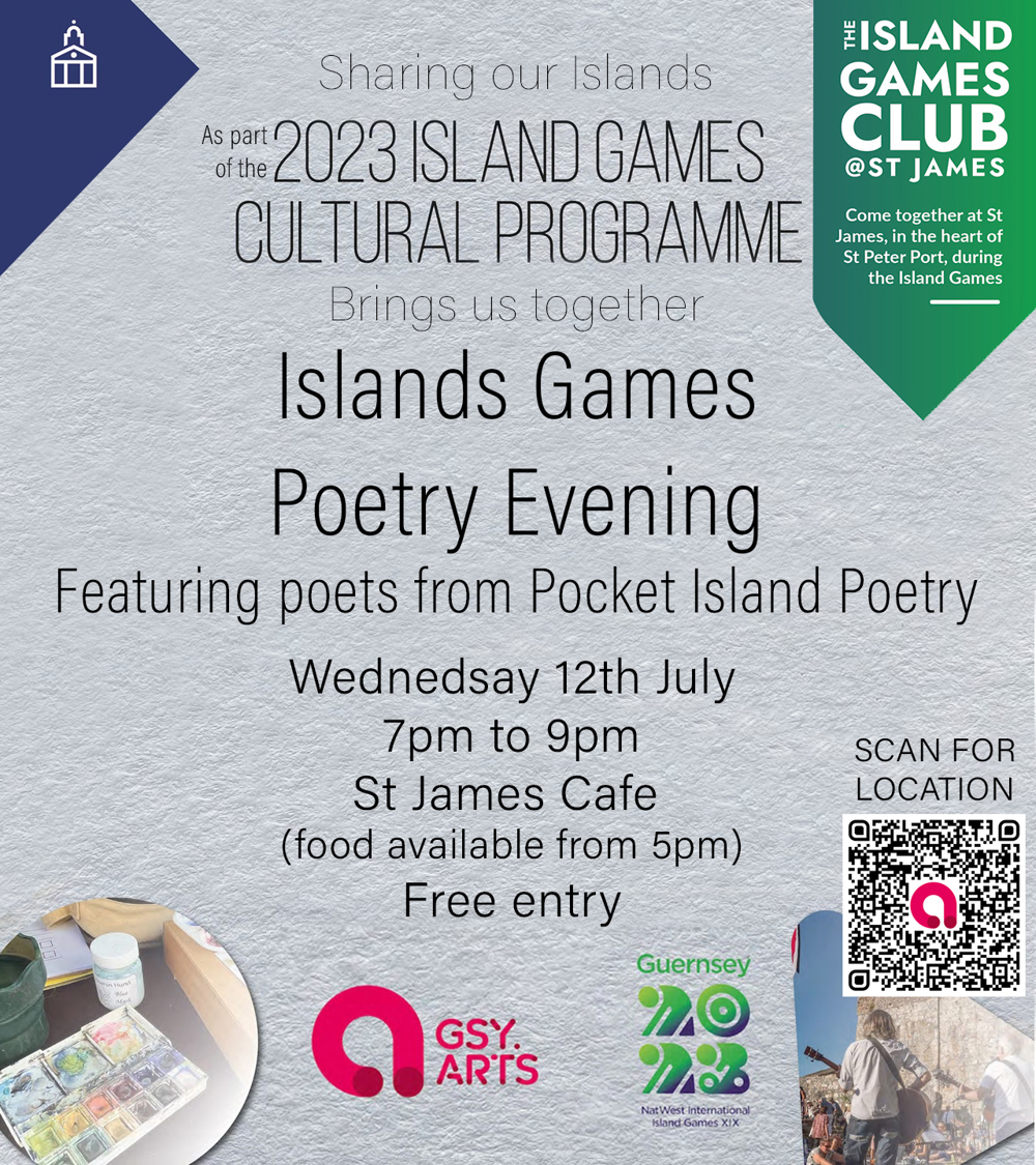 Poster for Island Games Poetry Evening