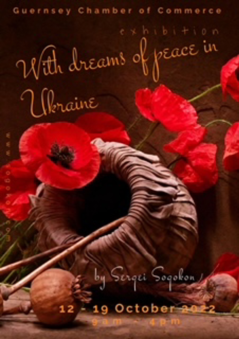 Poster for WITH DREAMS OF PEACE IN UKRAINE: An exhibition by Sergei Sogokon