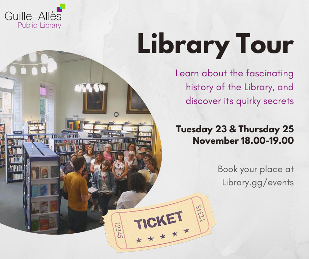Poster for Guille-Allès Library Tours