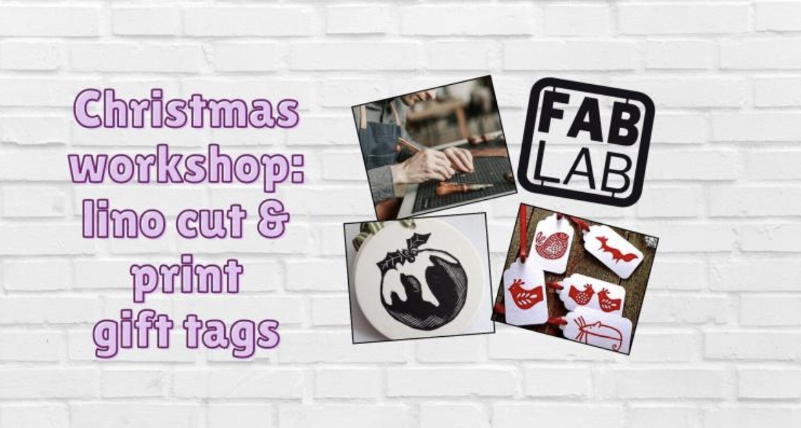 Fab Lab Workshop: Lino Cut & Print Christmas Gift Tags
