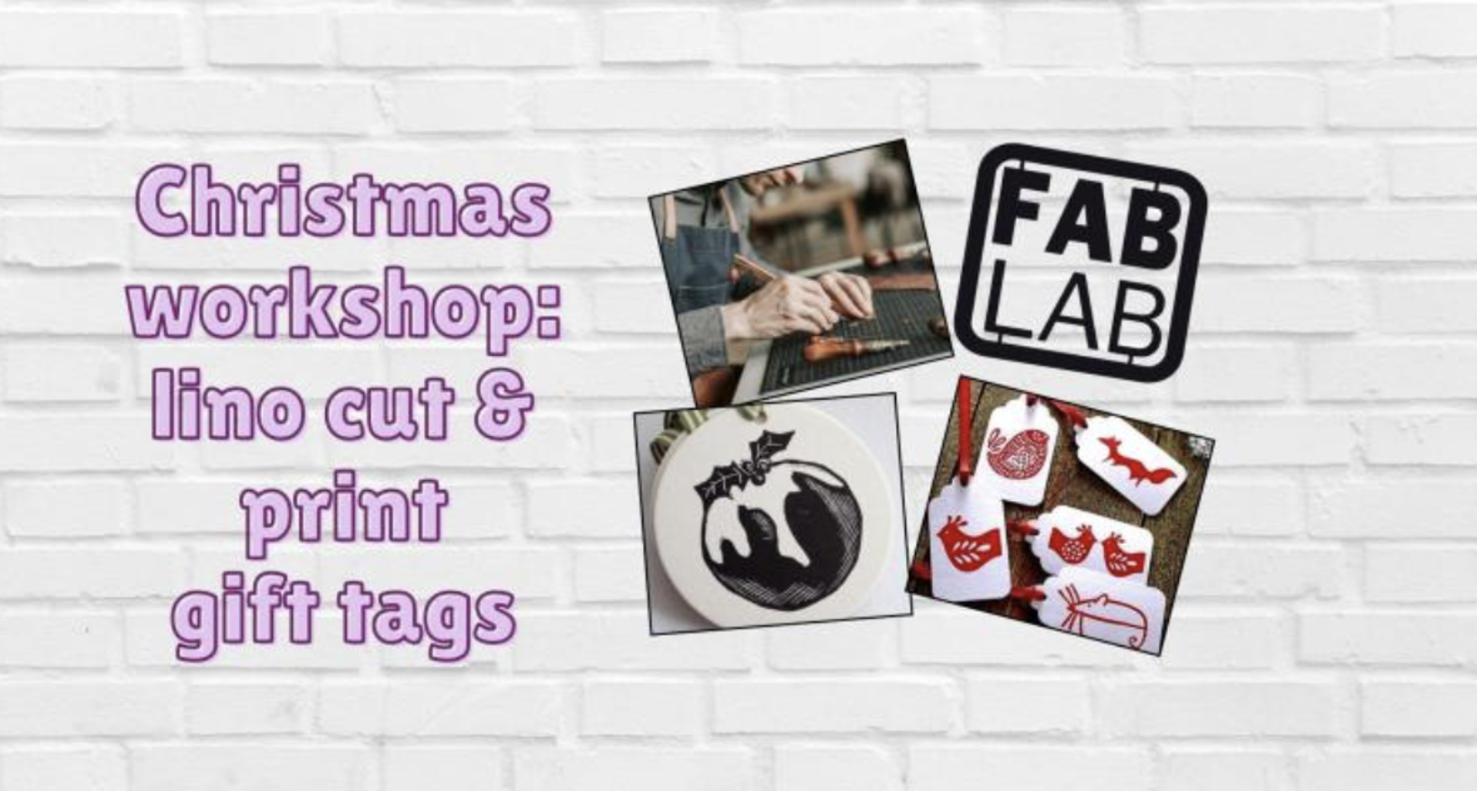 Fab Lab Workshop: Lino Cut & Print Christmas Gift Tags