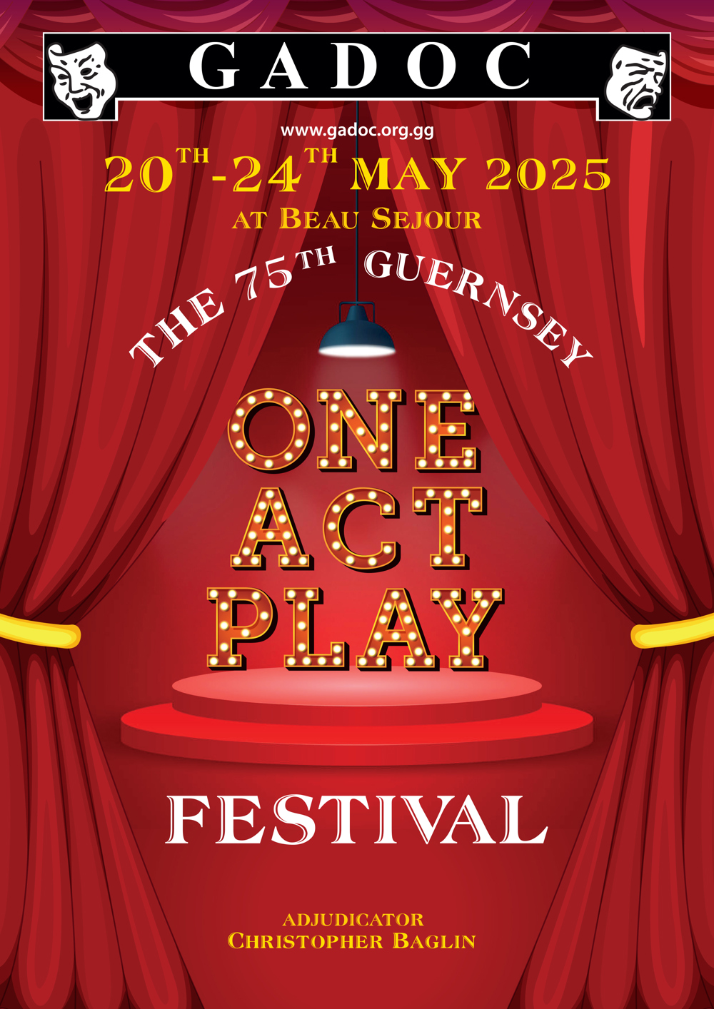 Poster for 75th Guernsey One Act Play Festival