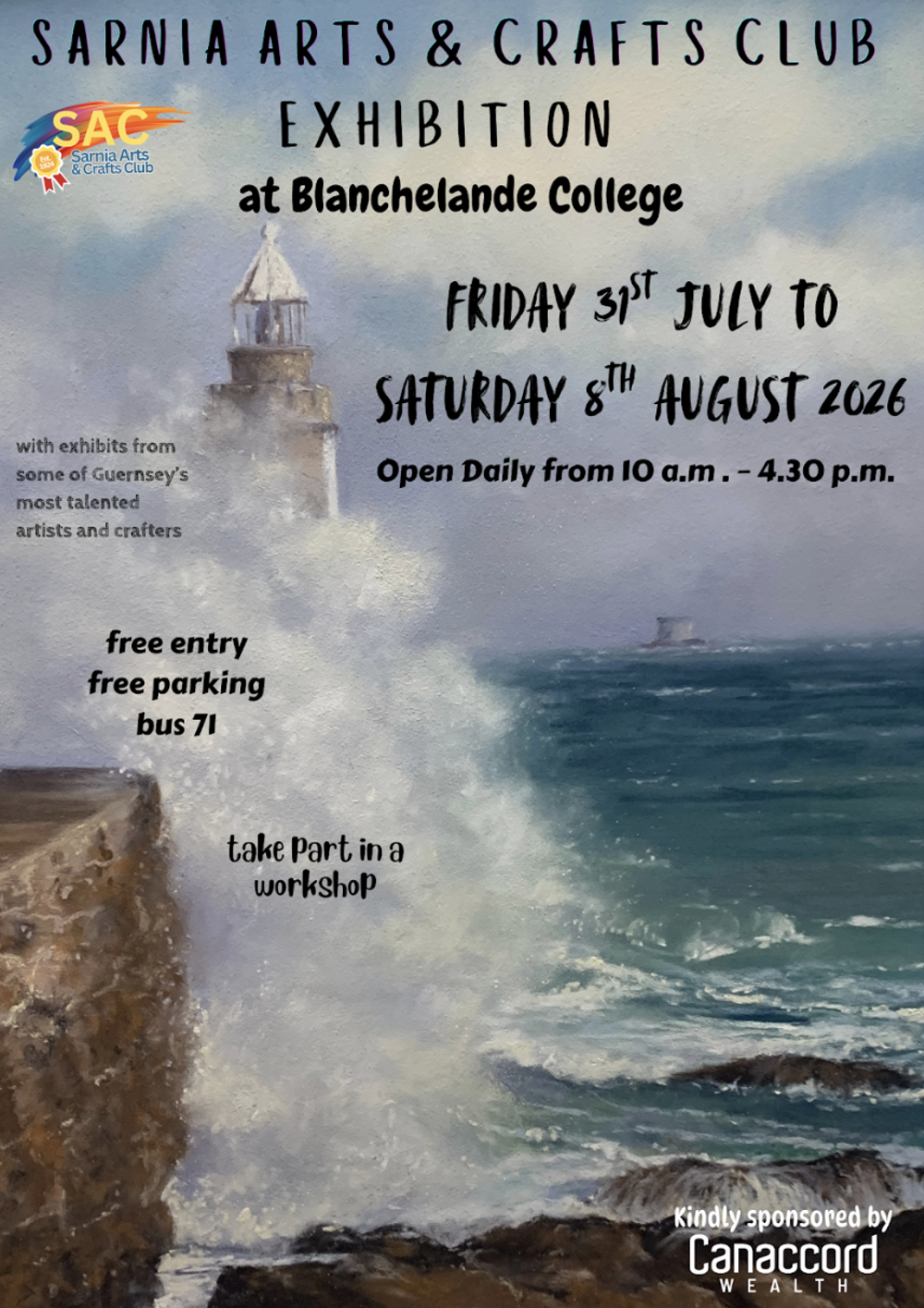 Poster for Sarnia Arts & Crafts Club Summer Exhibition
