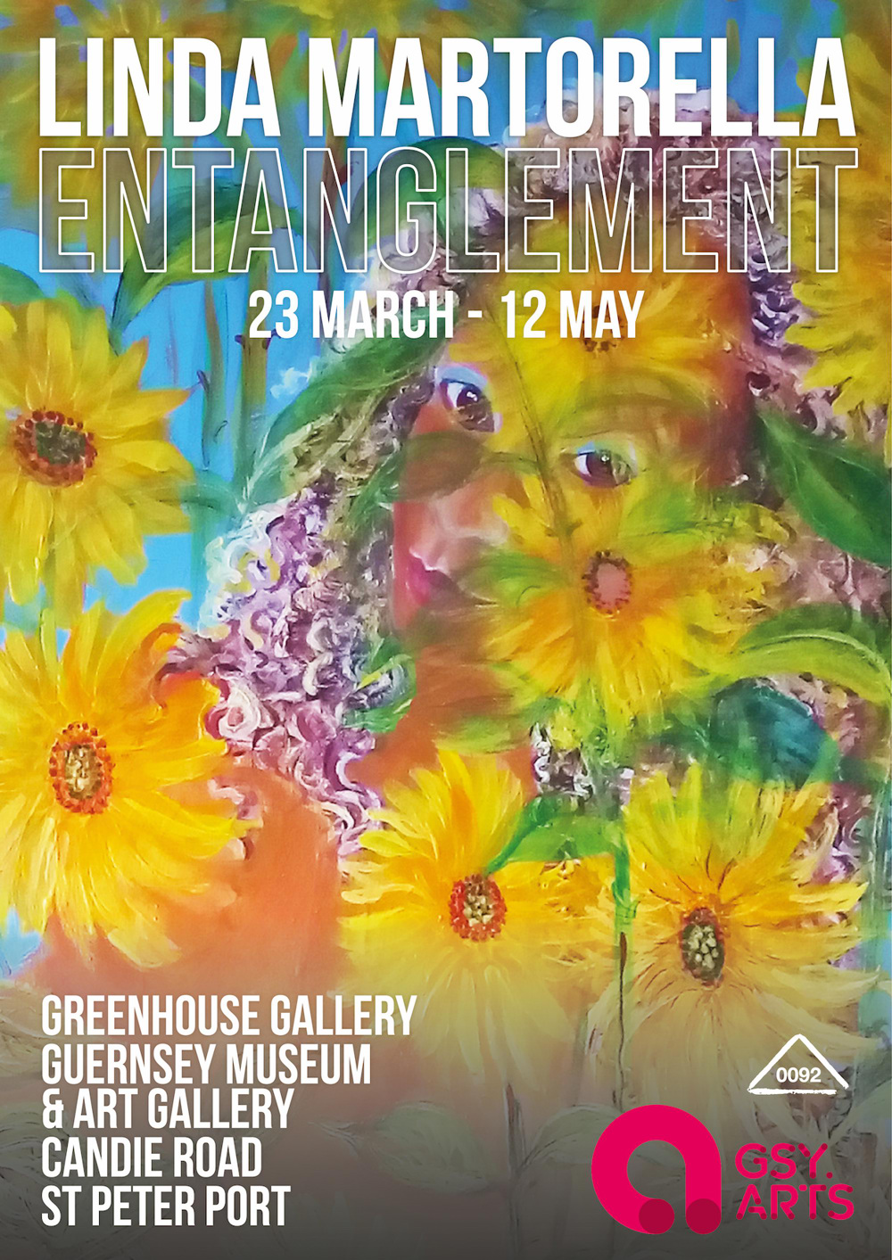 Poster for ENTANGLEMENT: An Exhibition by Linda Martorella