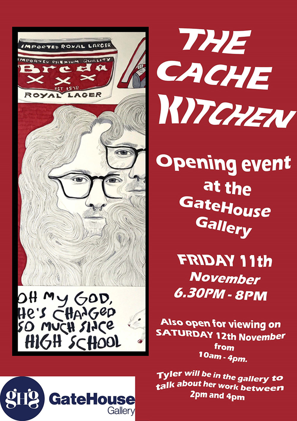 Poster for The Cache Kitchen at the Gatehouse Gallery