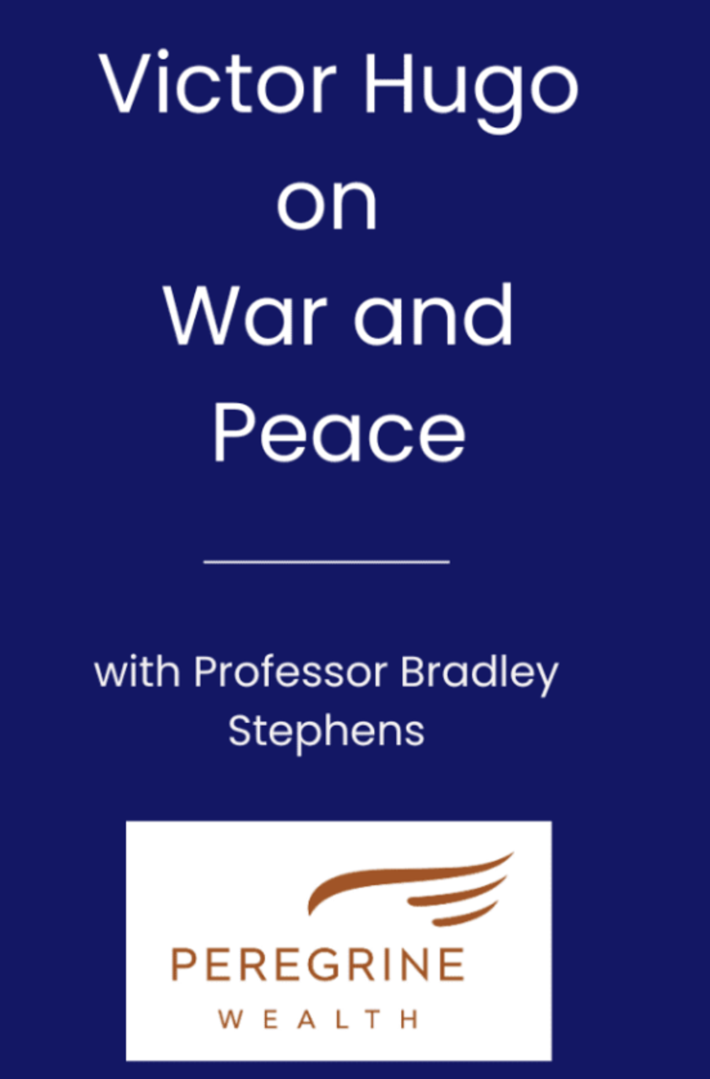 Poster for Victor Hugo on War and Peace