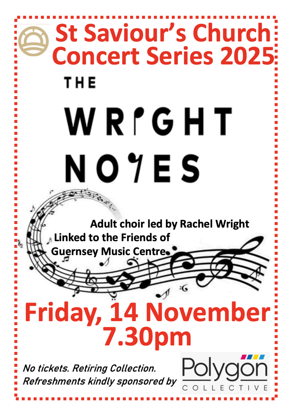Poster for The Wright Notes at St Saviour's Church