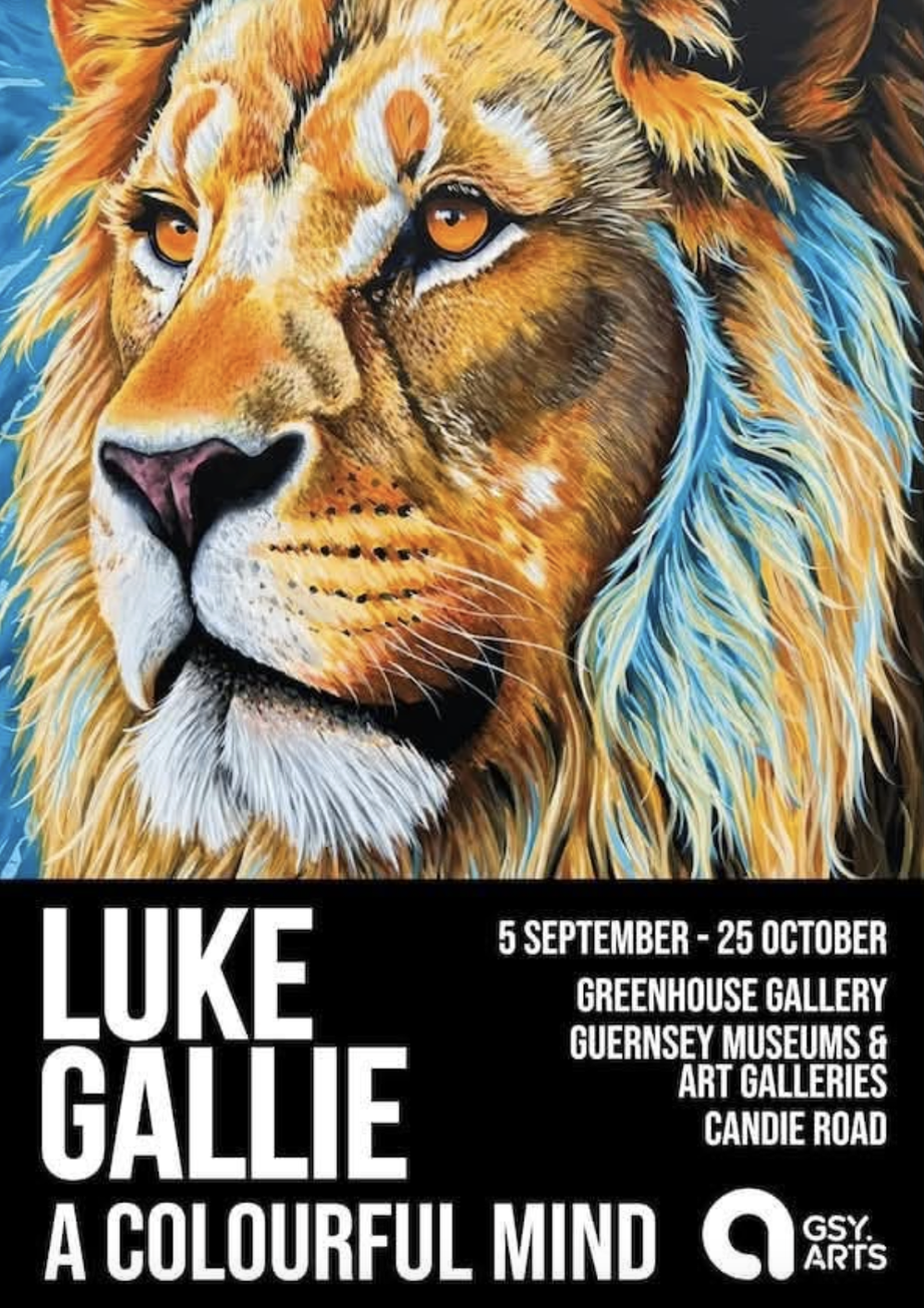 Poster for A Colourful Mind: An Exhibition by Luke Gallie