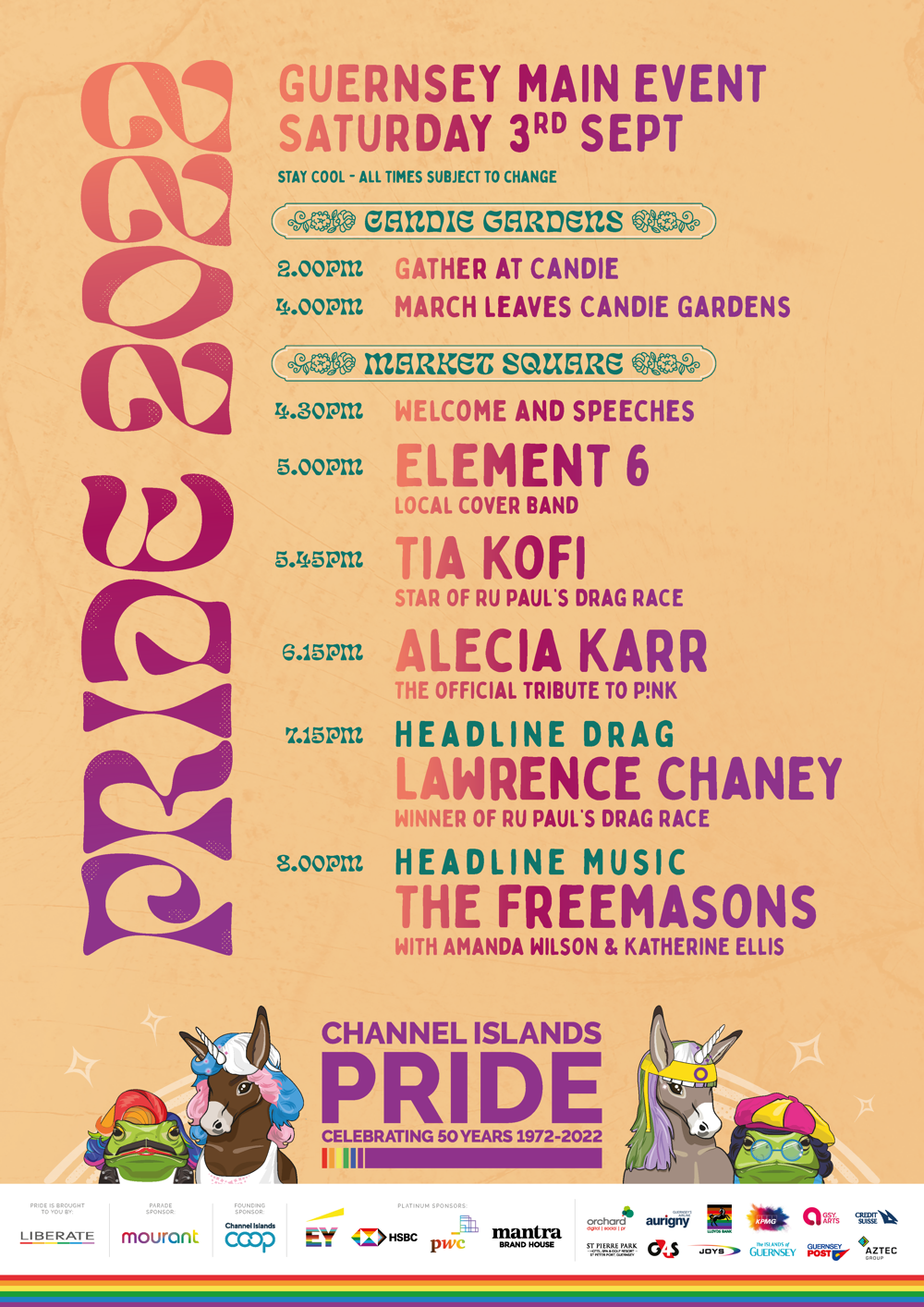 Poster for Channel Islands Pride 2022: Guernsey