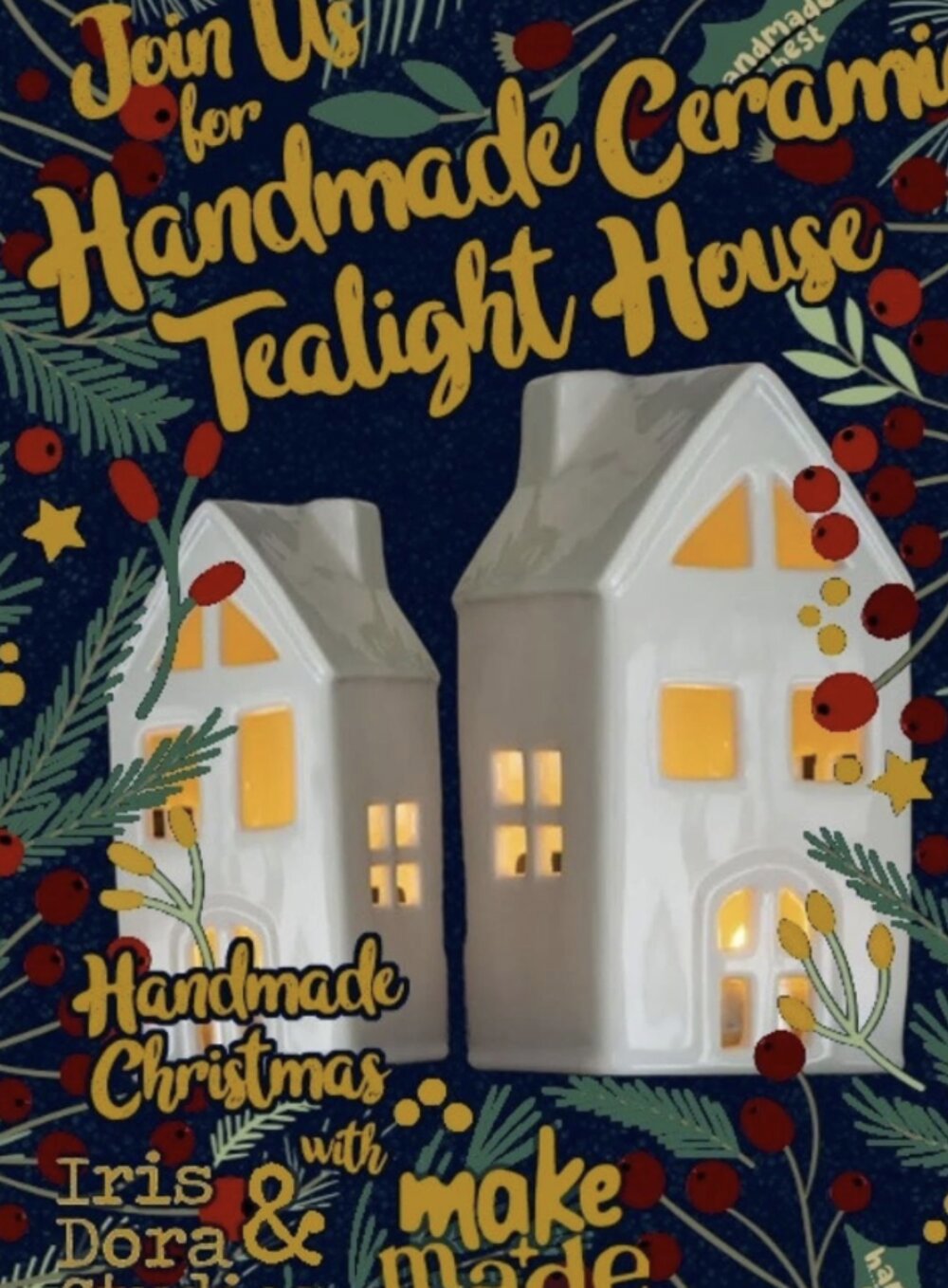 Poster for Ceramic House Tealight Workshop
