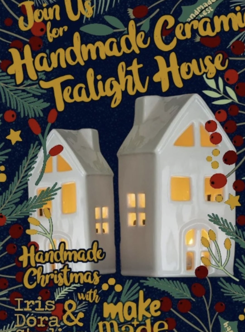 Poster for Ceramic House Tealight Workshop