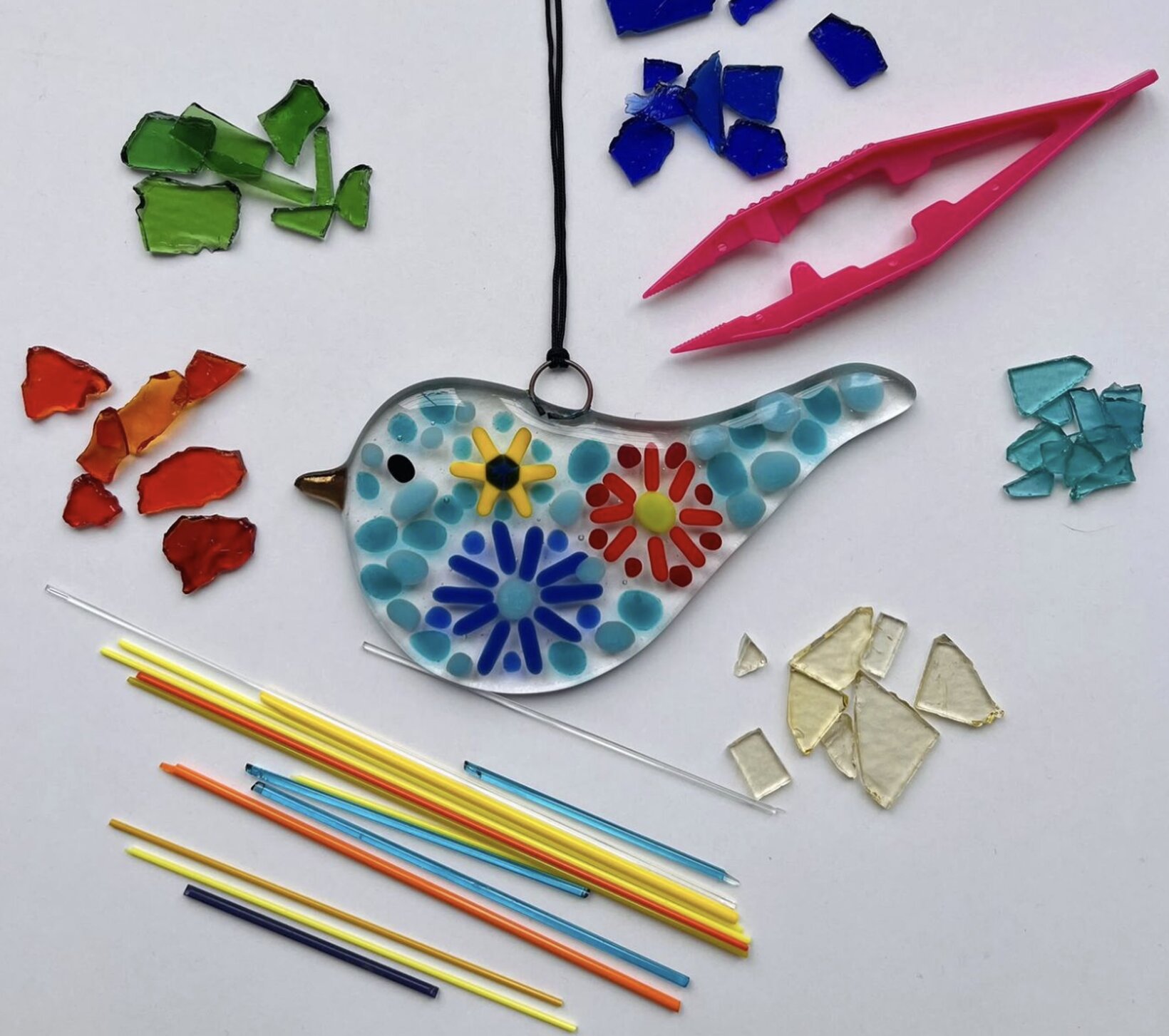Fused Glass Hanging Bird Workshop with Arc en Verre 