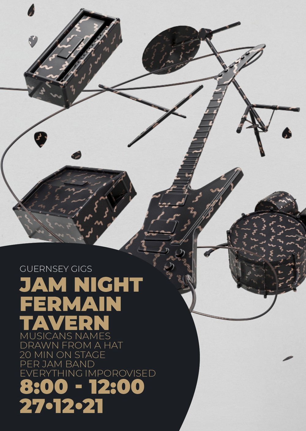Poster for Guernsey Gigs Jam Night @ Fermain Tavern