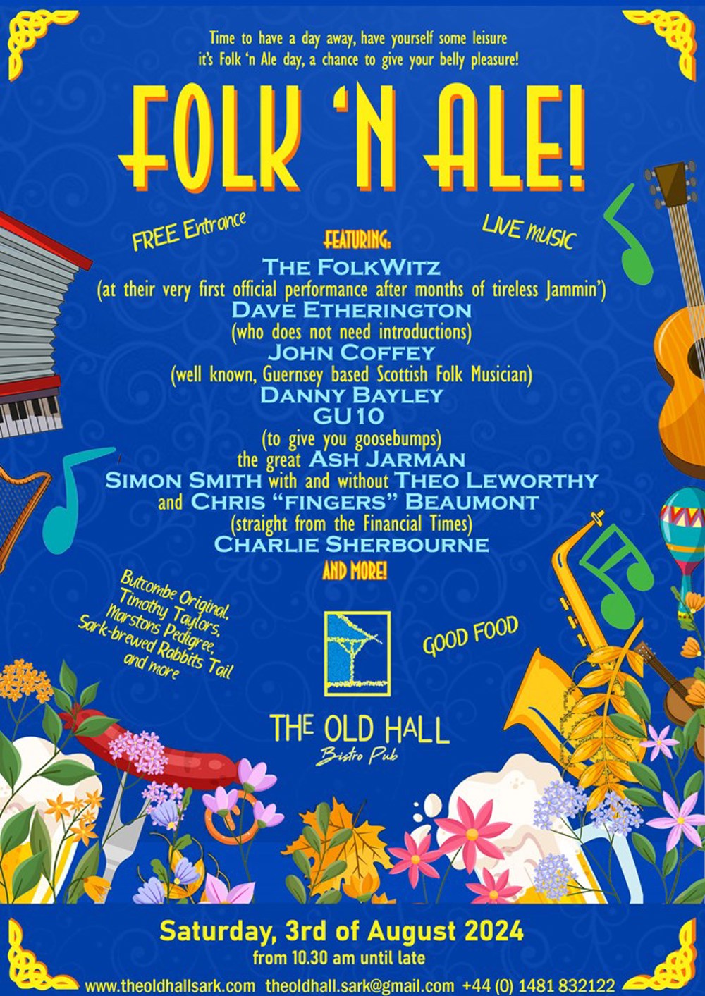 Poster for Folk 'N Ale Sark 2024