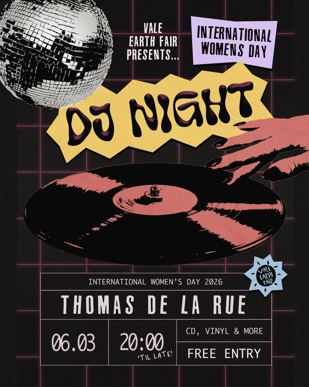 Poster for VEF presents: International Women's Day DJ Night