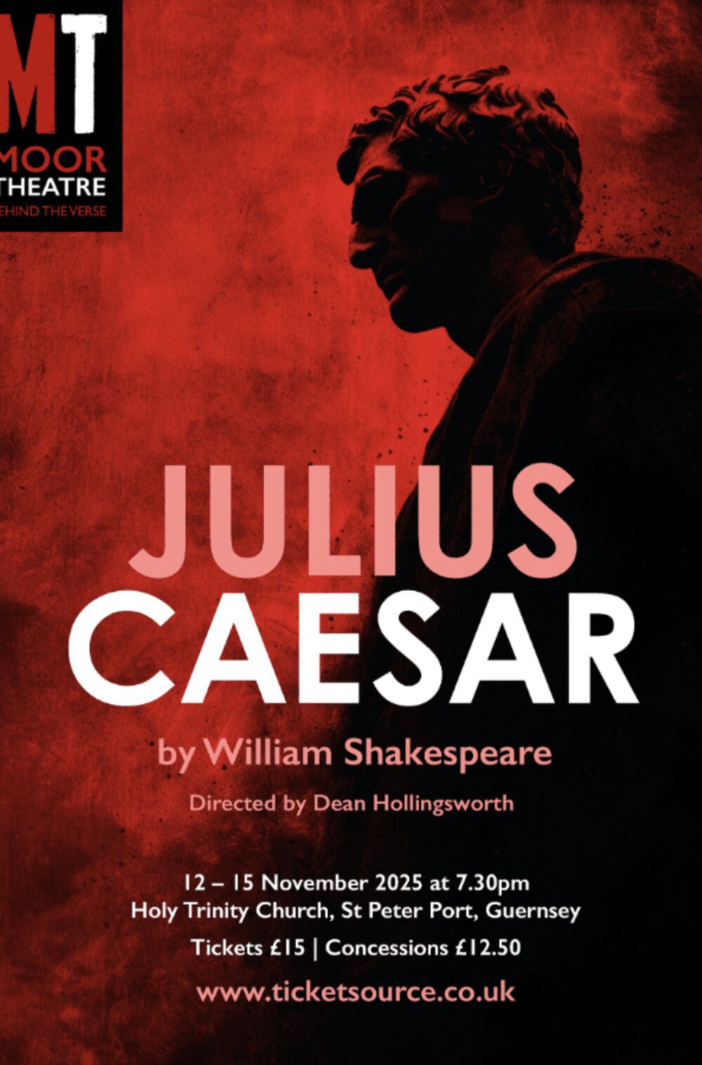 Poster for Moor Theatre's Julius Caesar