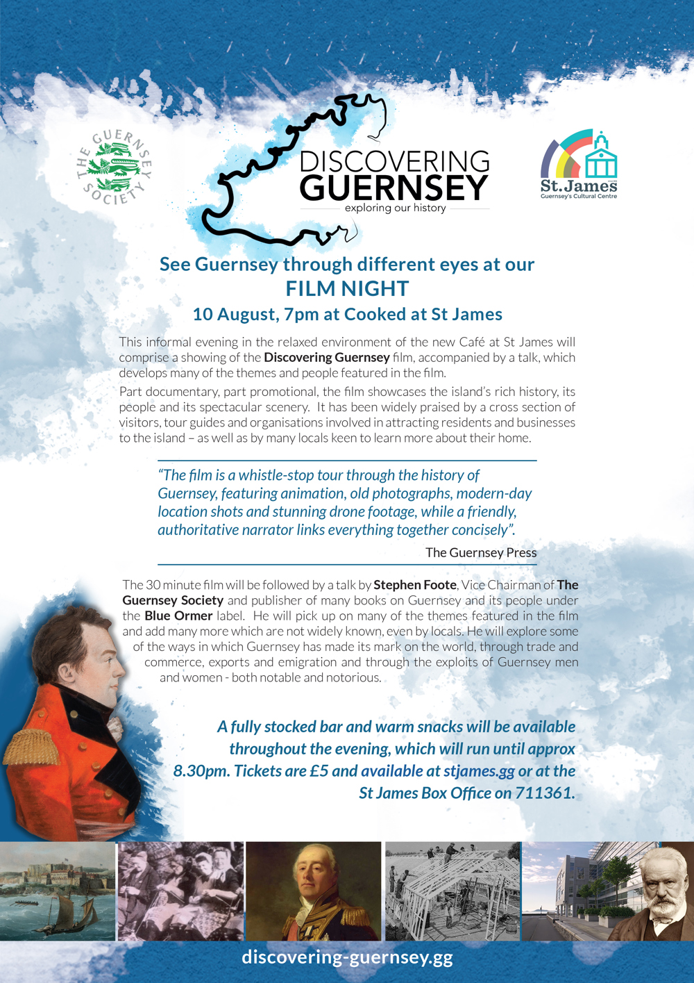 Poster for Discovering Guernsey: Film Night