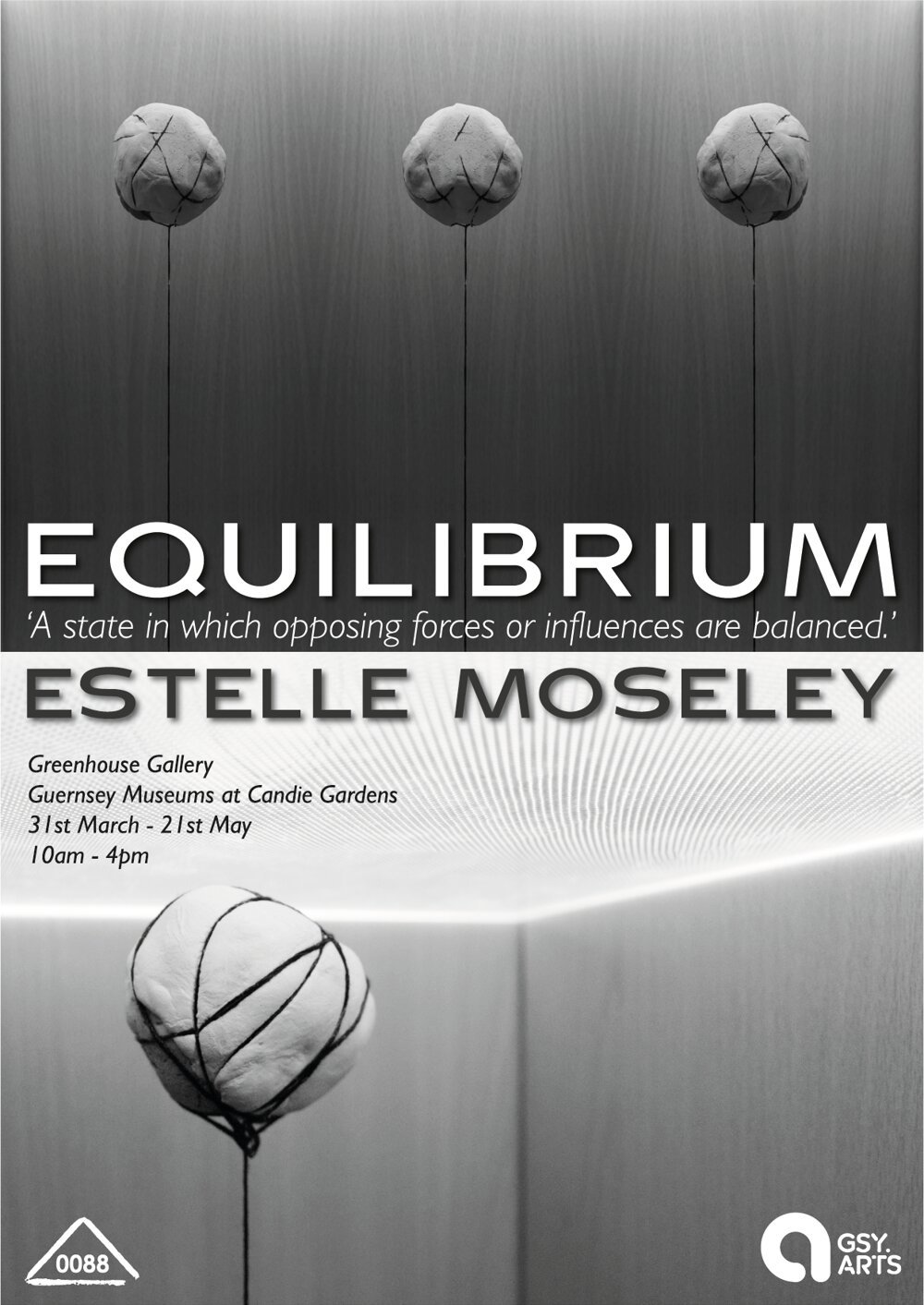 Poster for Equilibrium: An Exhibition by Estelle Moseley