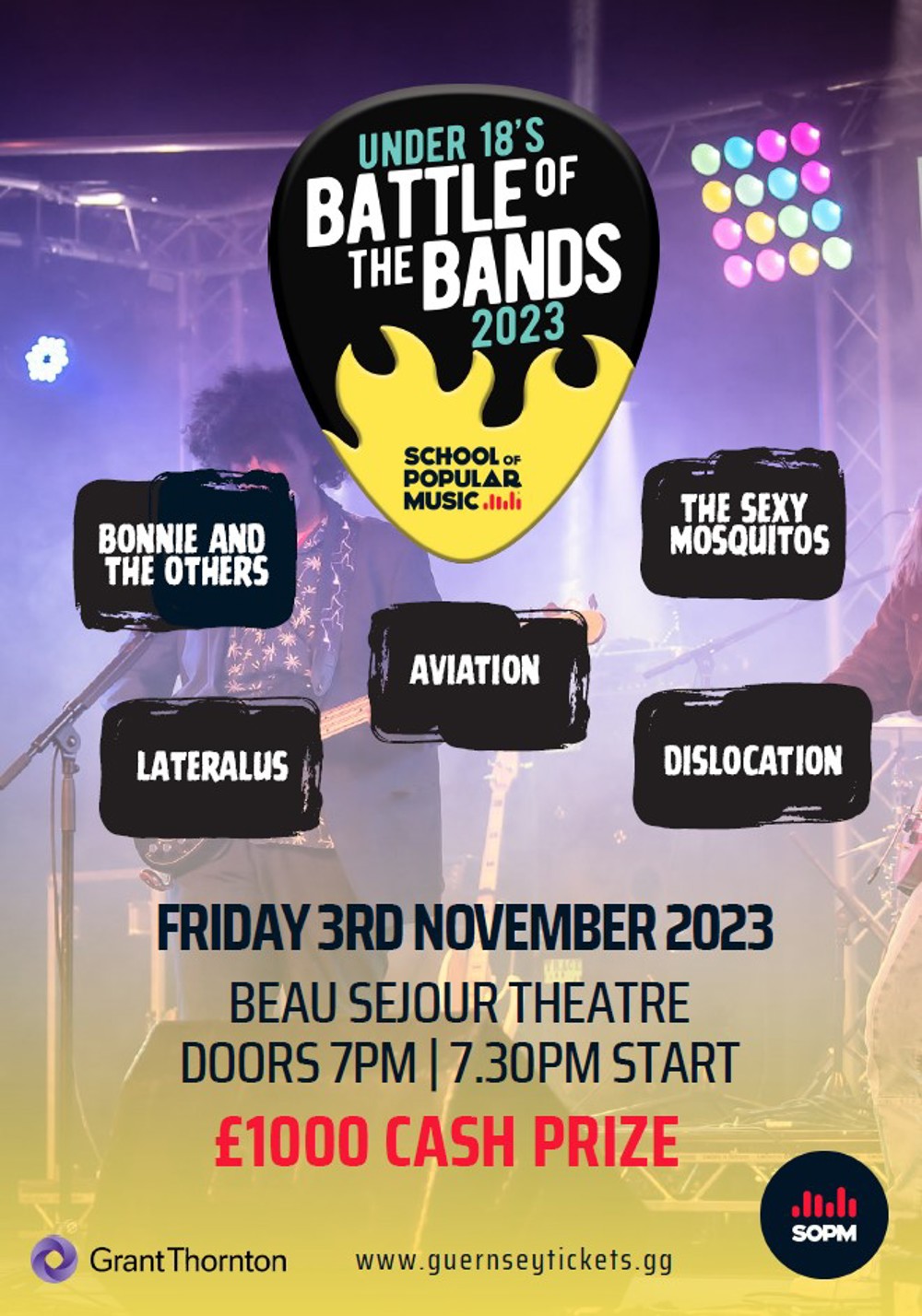 Poster for SOPM Under-18 Battle of the Bands 2023