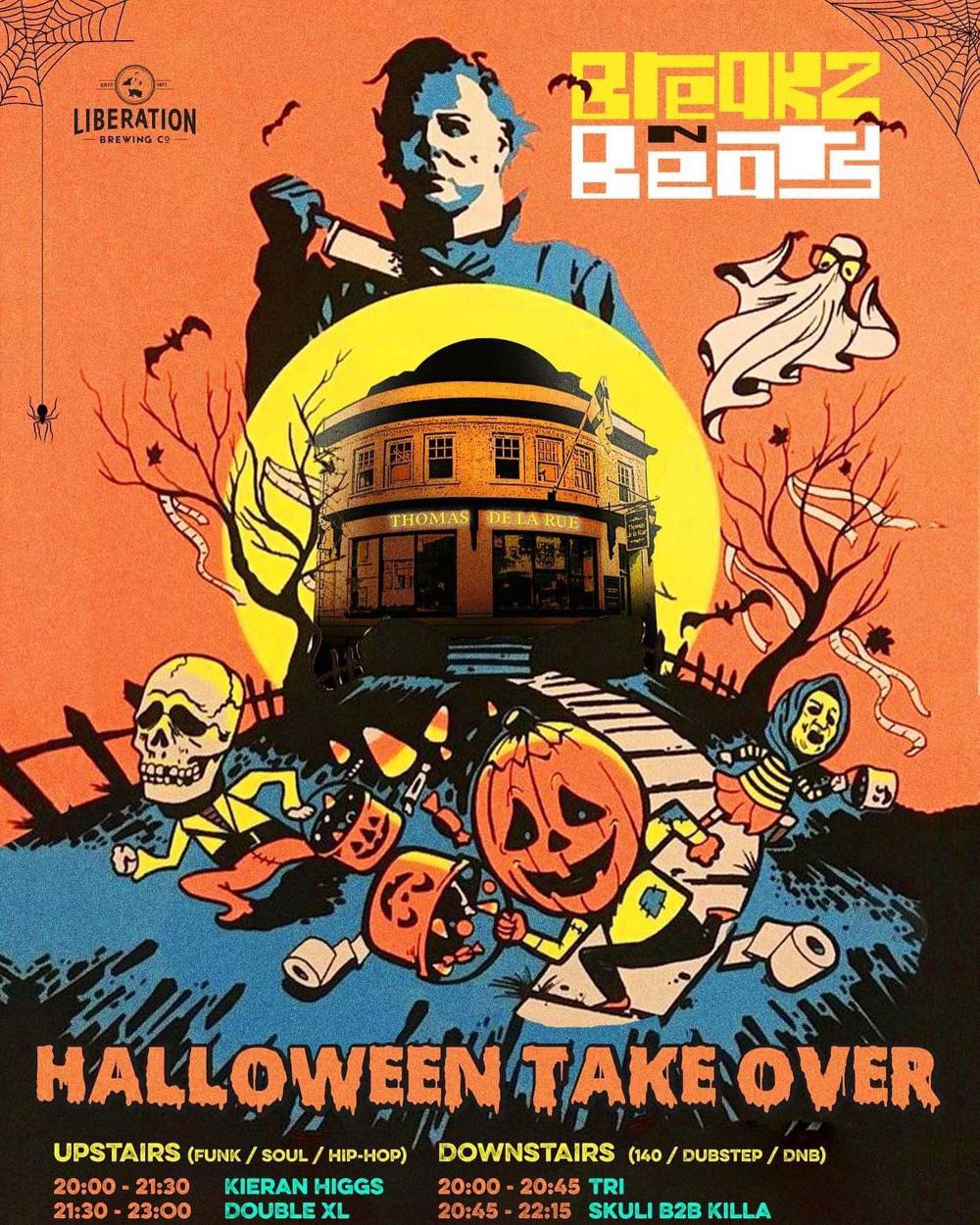 Poster for Halloween Take Over @ Thomas De La Rue