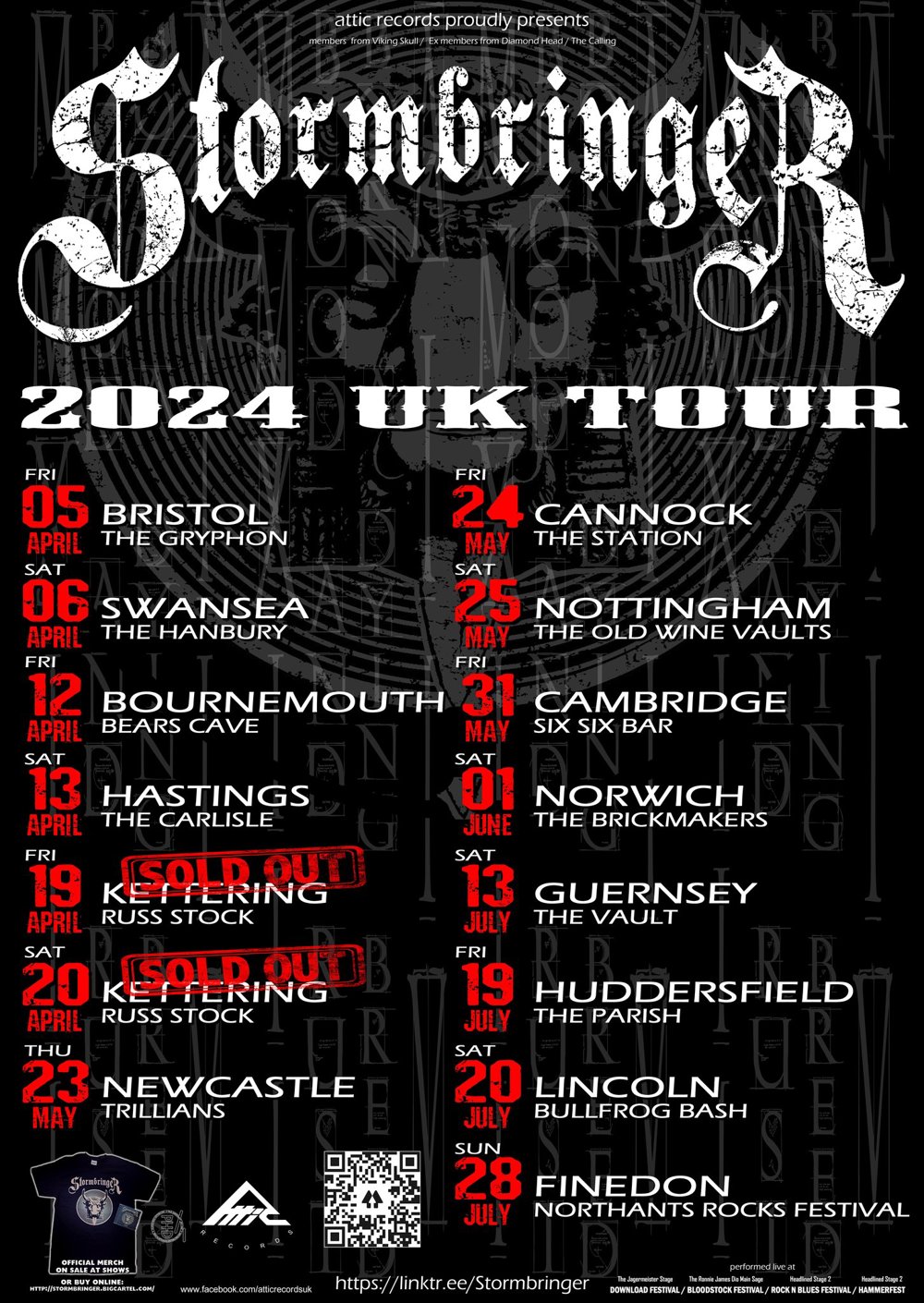 Poster for Stormbringer + Support - LIVE at The Vault