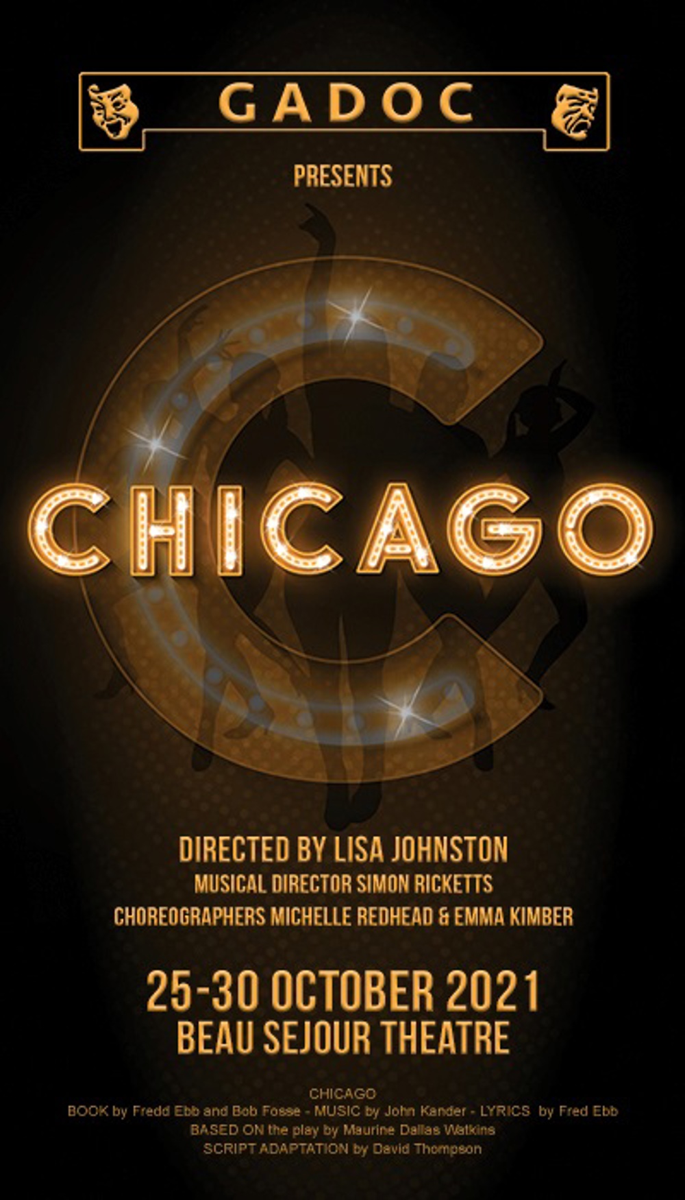 Poster for GADOC presents Chicago