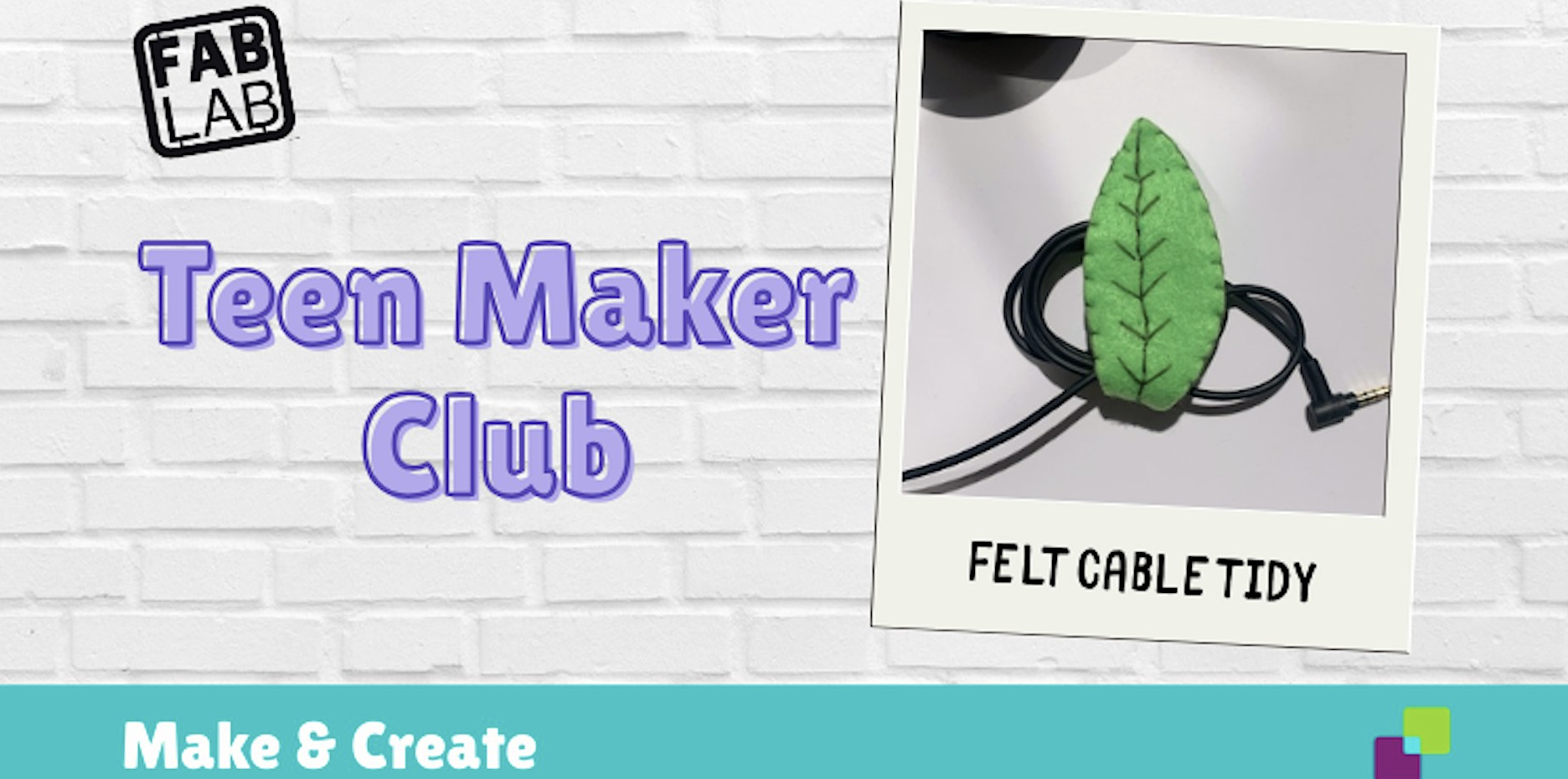 Teen Maker Club: Felt Cable Tidy