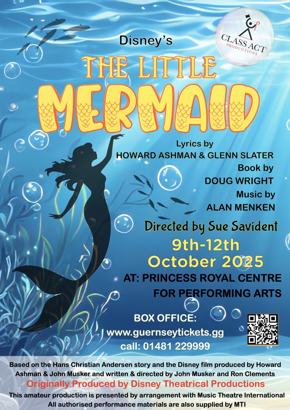 Poster for Class Act Productions presents: The Little Mermaid
