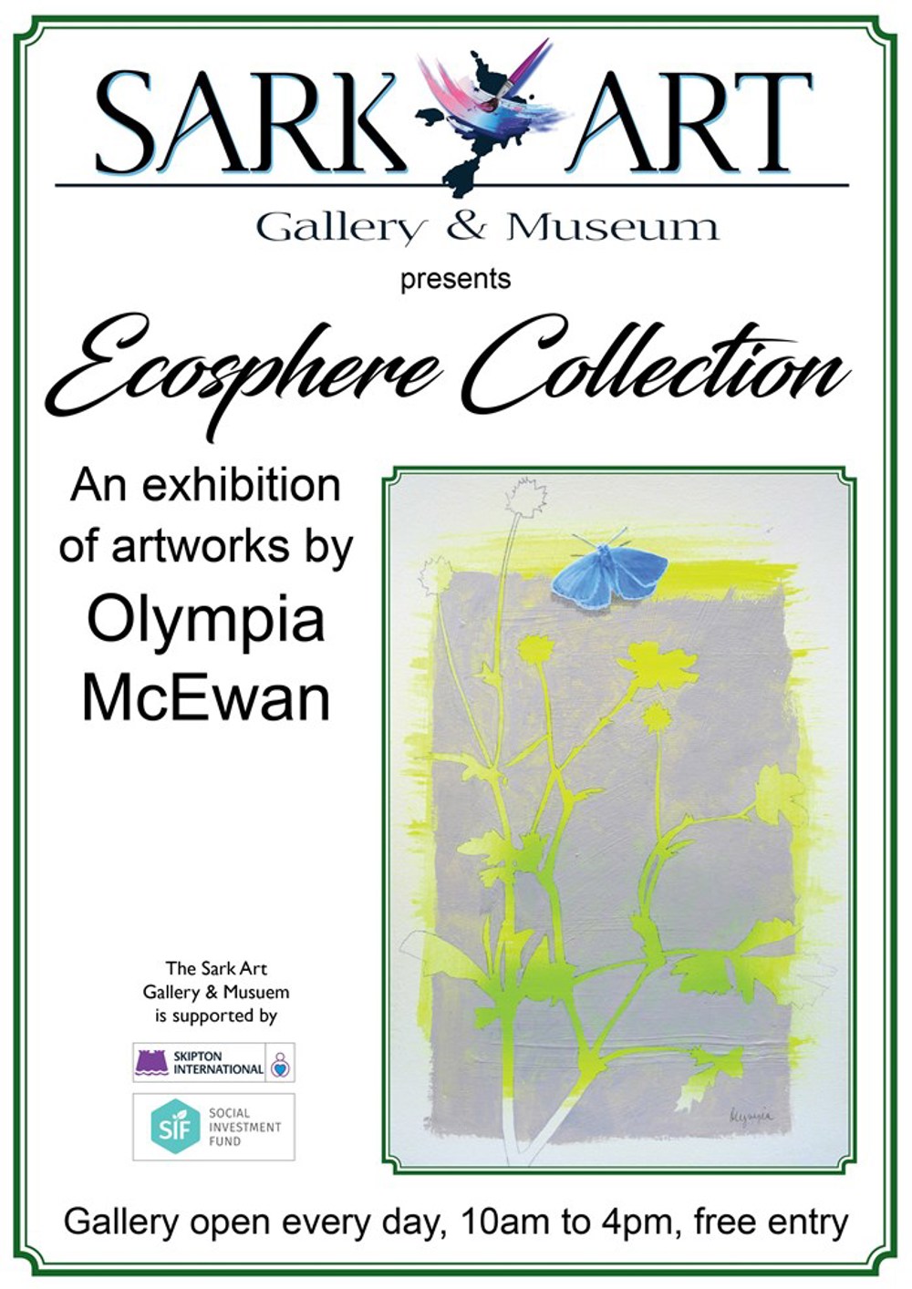 Poster for Exhibition at Sark Art Gallery: Ecosphere Collection