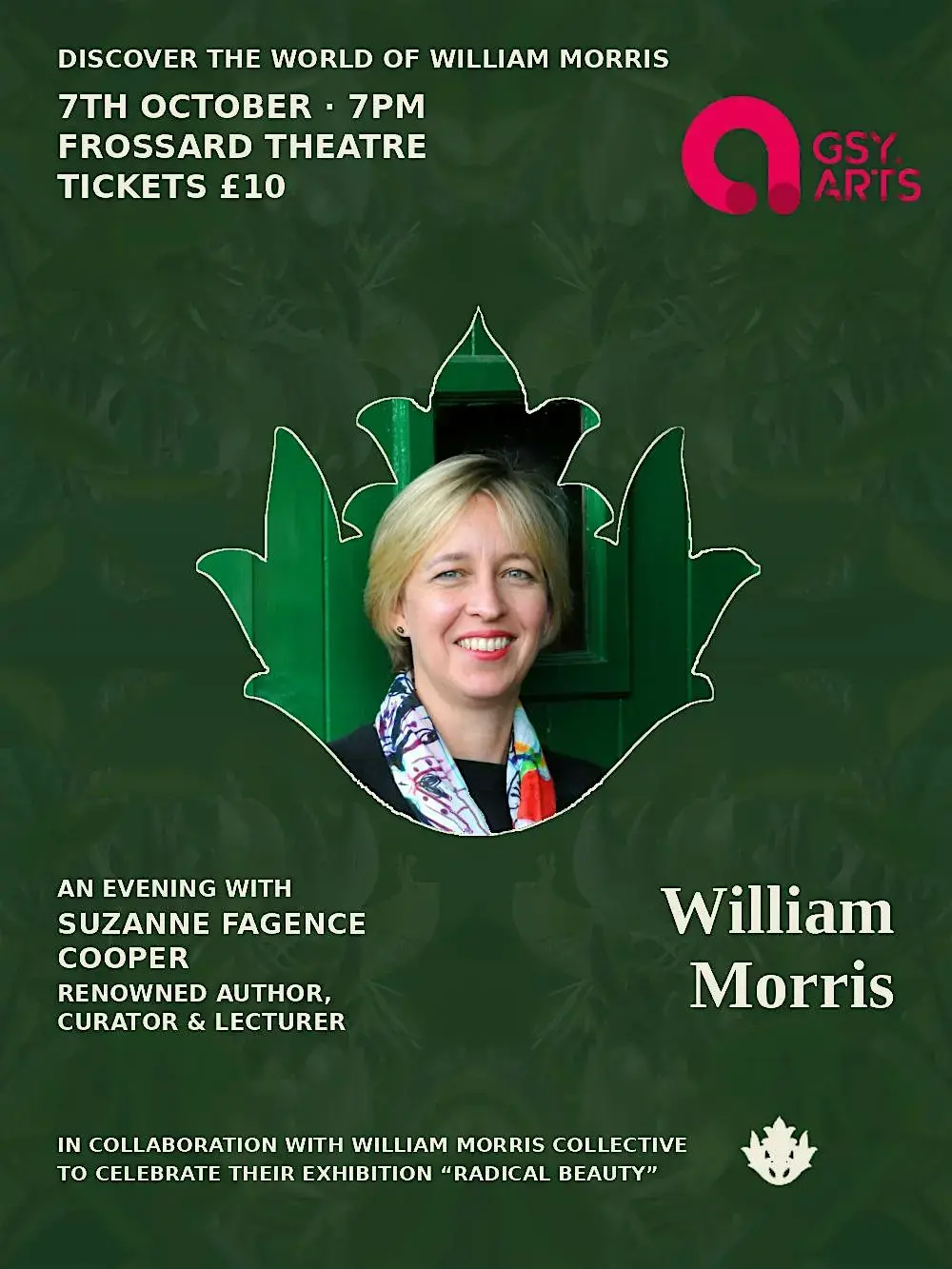 Poster for THE WILLIAM MORRIS COLLECTIVE: An Evening with Suzanne Fagence Cooper