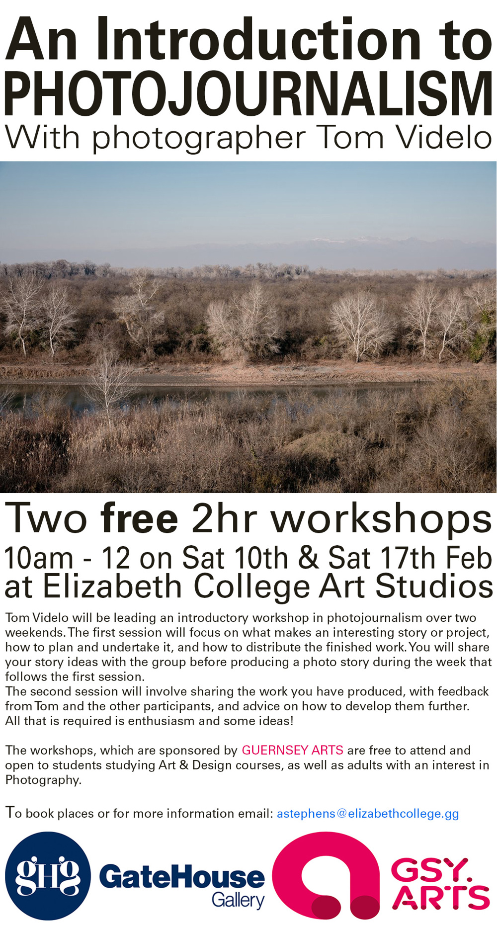 Poster for An Introduction to Photojournalism with Tom Videlo