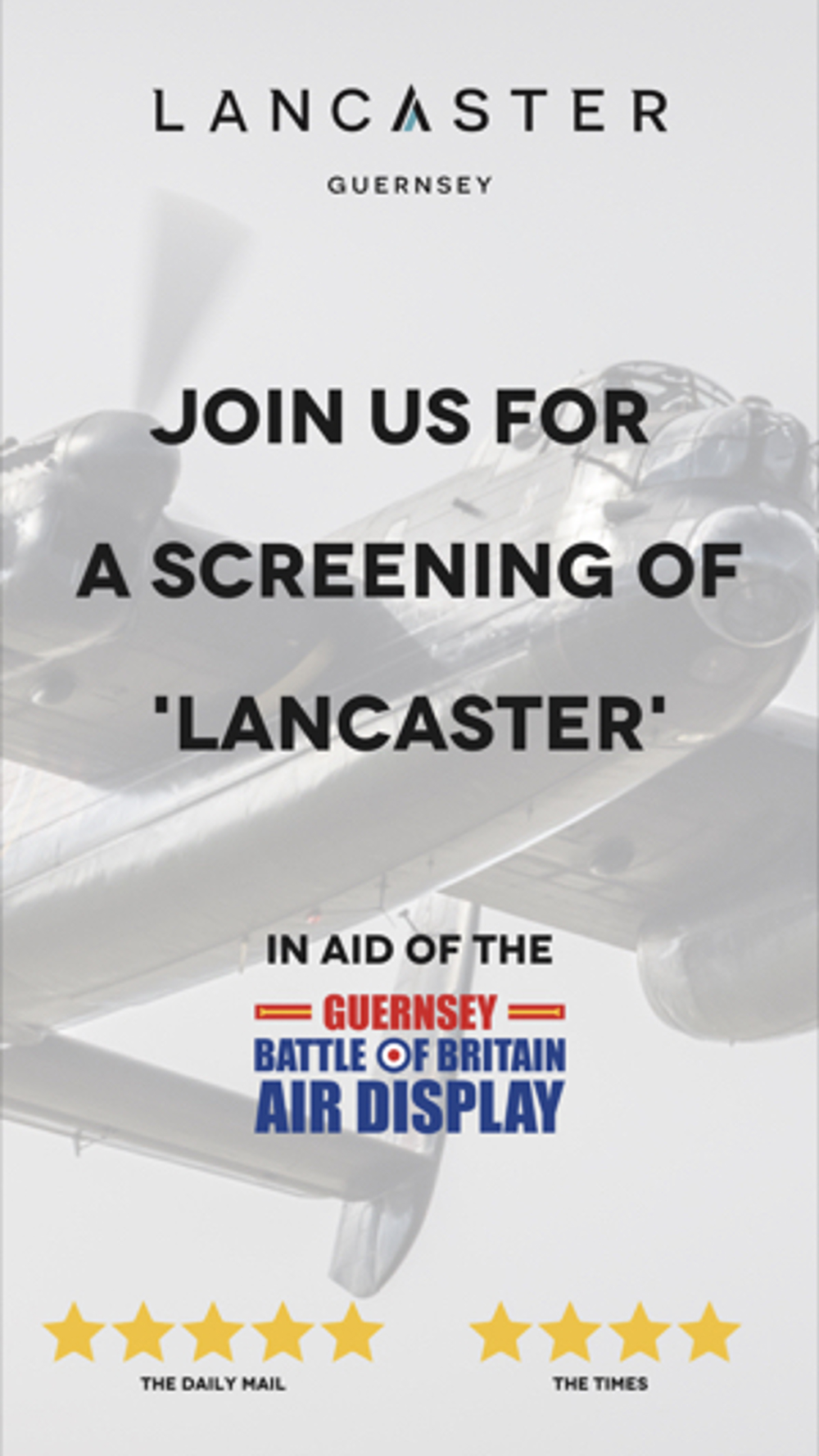 Poster for Guernsey Air Display Presents - Lancaster